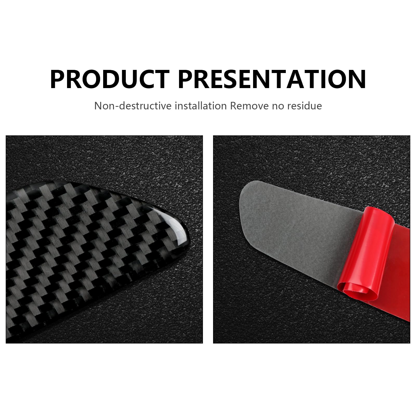 HENGYUESHANG 2PCS Carbon Fiber Door Entry Guard Stickers for Alfa Romeo Giulia 2016-2024, Black Trim Protection Decals