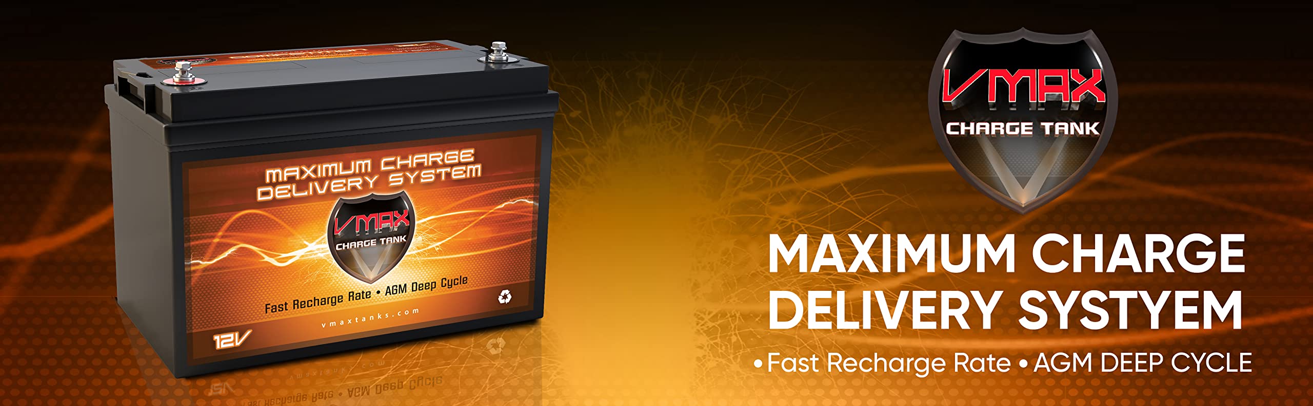 VMAXTANKS MR137 AGM Sealed Marine Battery 12V 120Ah for Trolling Motors, BCI Group 31