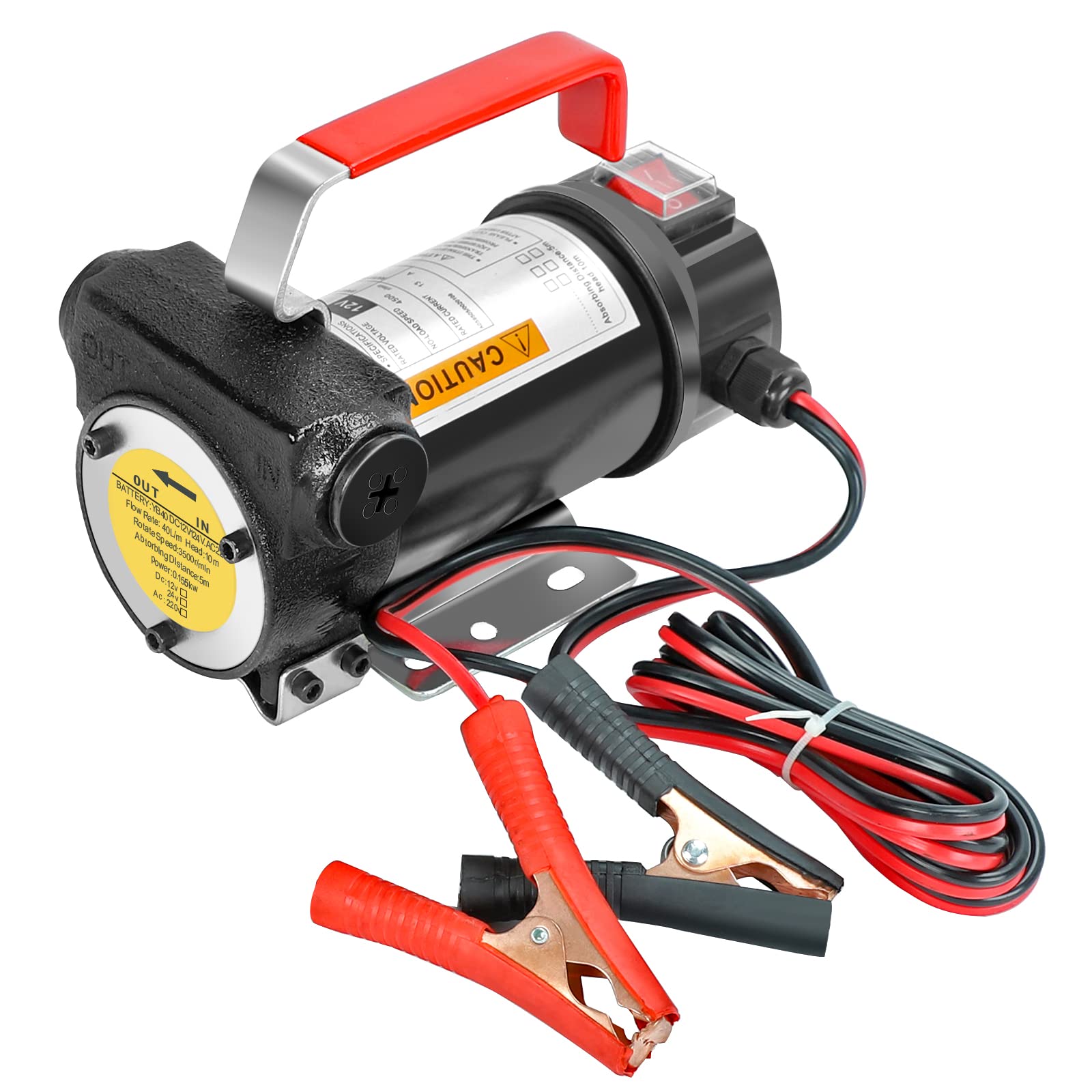 DC 12V 175W Portable DC Electric Fuel Transfer Pump Diesel Kerosene Oil Commercial Fuel Transfer Extractor Pump Motor Auto