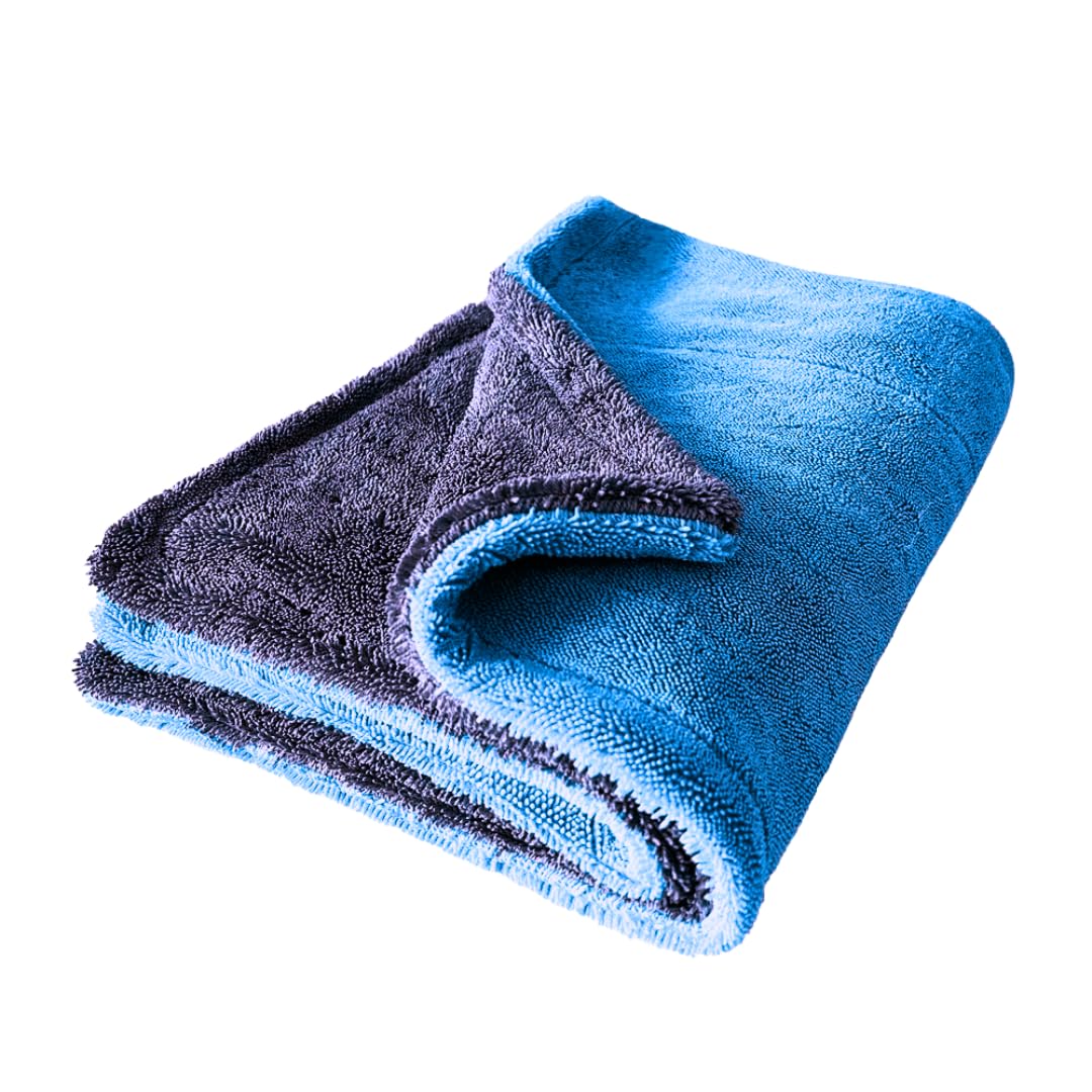1200 GSM Twisted Loop Microfiber Car Drying Towel  40x40cm Edgeless, Super Absorbent & ScratchFree for Auto Detailing, Washing