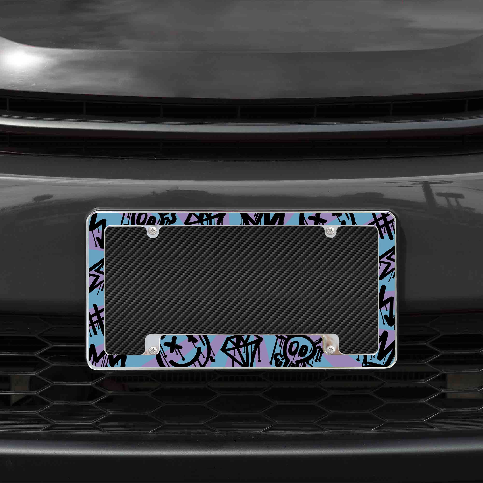 Rico Industries Tough Guy Things #4 All Over Automotive License Plate Frame for Car/Truck/SUV (12 x 6)