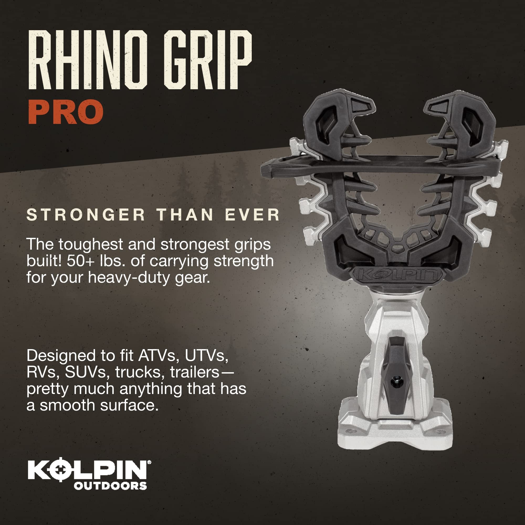 Kolpin Rhino Grip Pro Universal Mount 21560, Aluminum, Black