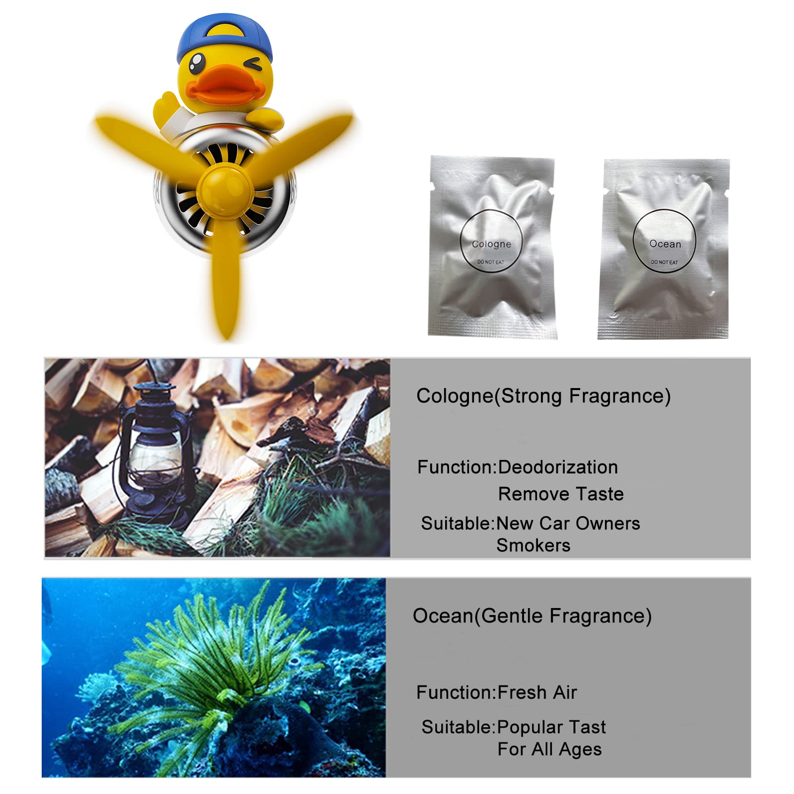 Cacacece Car Air Fresheners Duck Pilot Automotive Auto Vehicle Air Outlet Car Perfume Fragrance