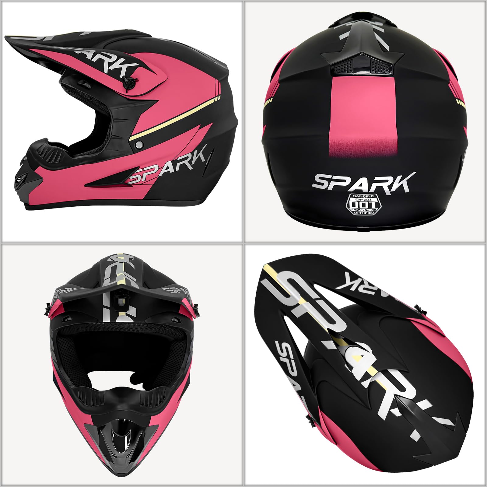 Dirt Bike Helmets Youth Kids Four Wheeler Motocross Helmet Fashion Adult Motorcycle Bmx Mx Atv Off-Road Moutain Bike Helmets Dot