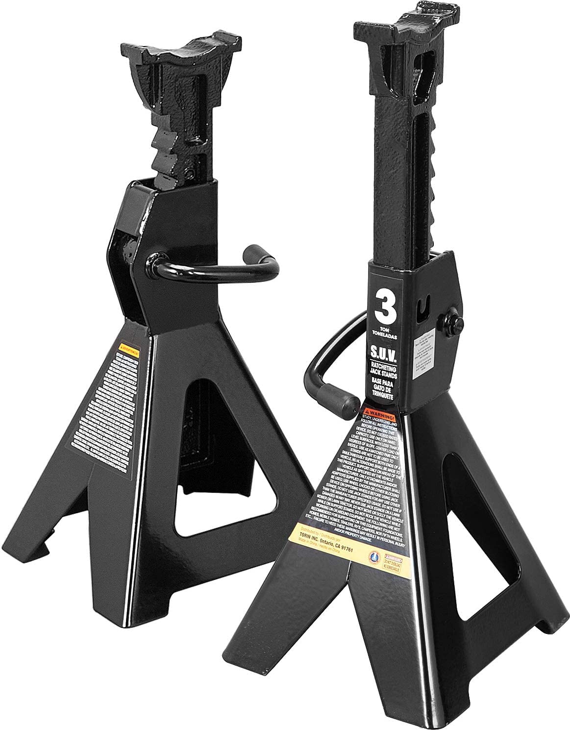 Big RED Jack Stands 3 Ton, 11.2-16.7 inch Adjustable Height for Lifting UTV/ATV, Cars, 6000 lb Capacity, 1 Pair