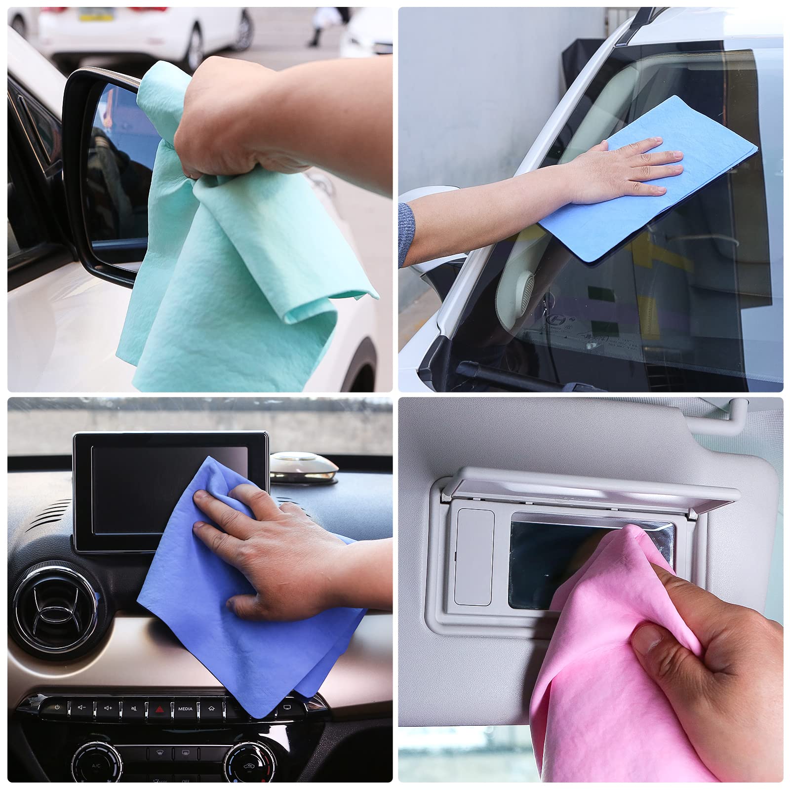 Chamois Cloth,Shamies Towels For Cars,Dog Towels For Drying Dogs 5-Pack Bagged (25X16)