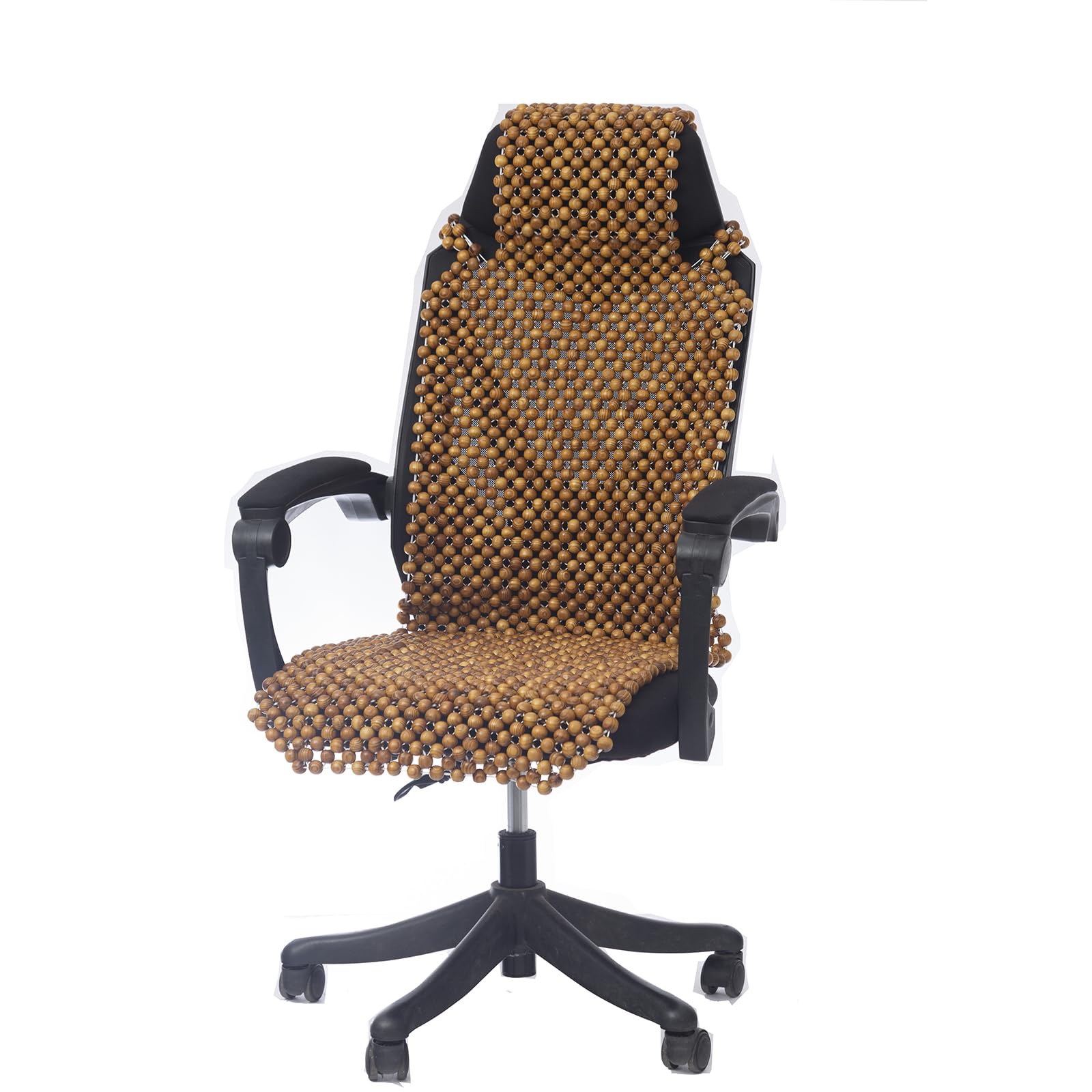 KENNISI Olive Green 18mm Wooden Beaded Car Seat Covers, Durable Cotton, Universal Fit, Model KNS-Olive001
