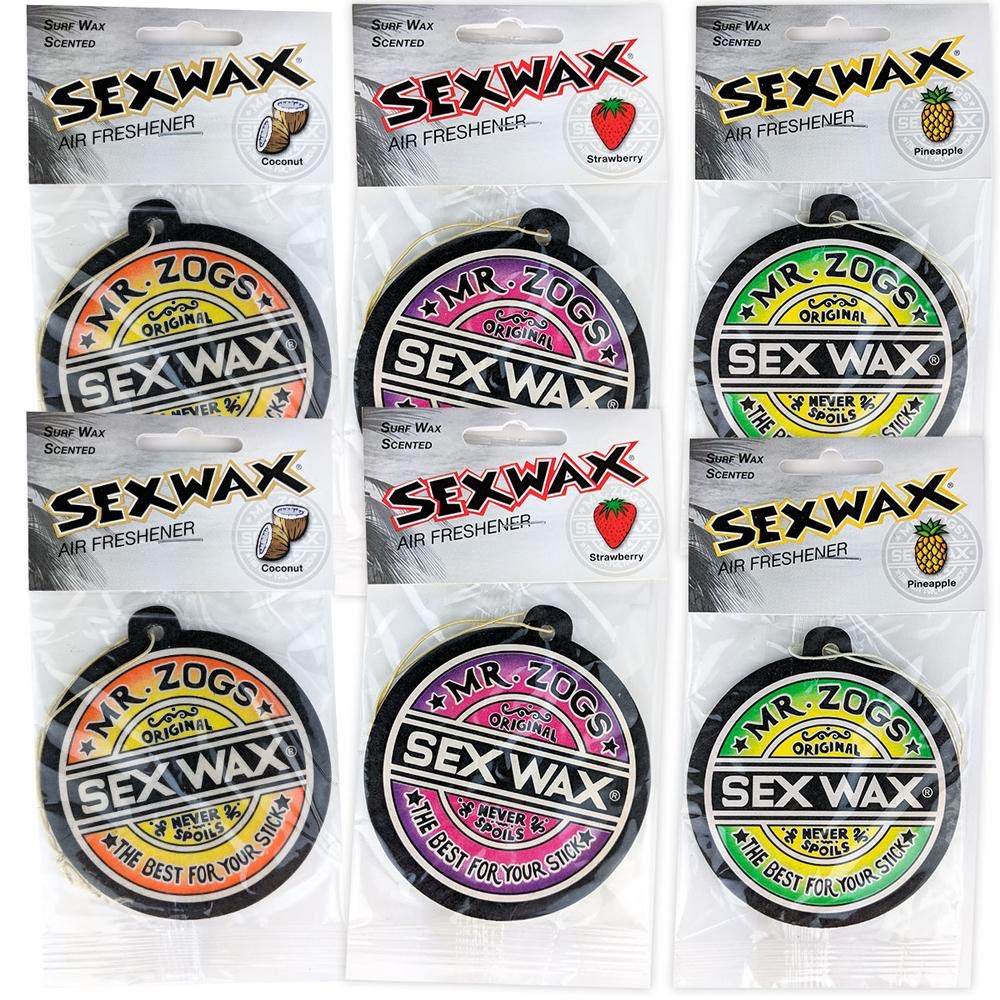 Sex Wax Air Freshener 6-Pack - Grape Scent, 6 Count (Pack of 1)