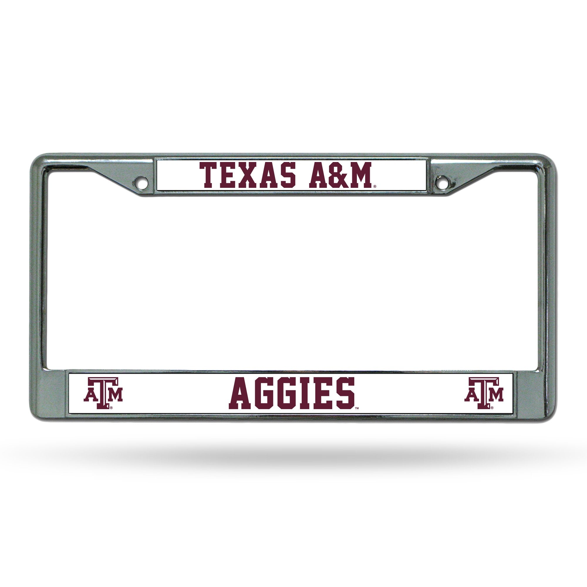 Rico Industries Ncaa Texas A&M Aggies Standard Chrome License Plate Frame , 6 X 12.25"