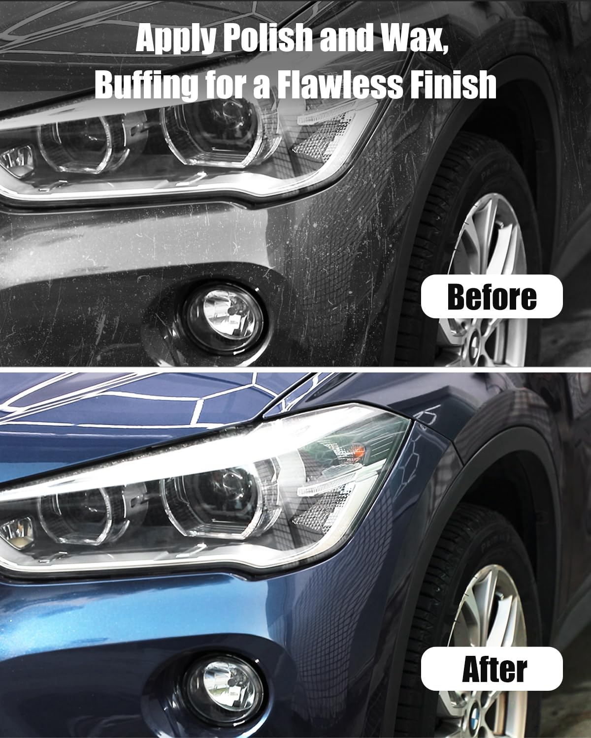 Avid Power Buffer Polisher, 6-Inch Dual Action/Da Polisher For Car Detailing, Random Orbital Car Buffer Polisher Waxer Kit With