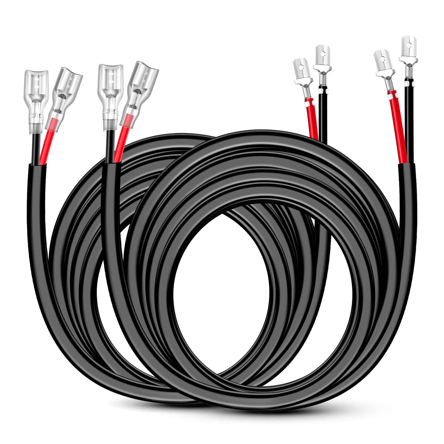 Nilight 2Pcs 14 Awg 10 Feet Wiring Harness Extension Kit For Led Light Bar Work Light Bar Led Pods Off Road Auxiliary Ditch A-Pi