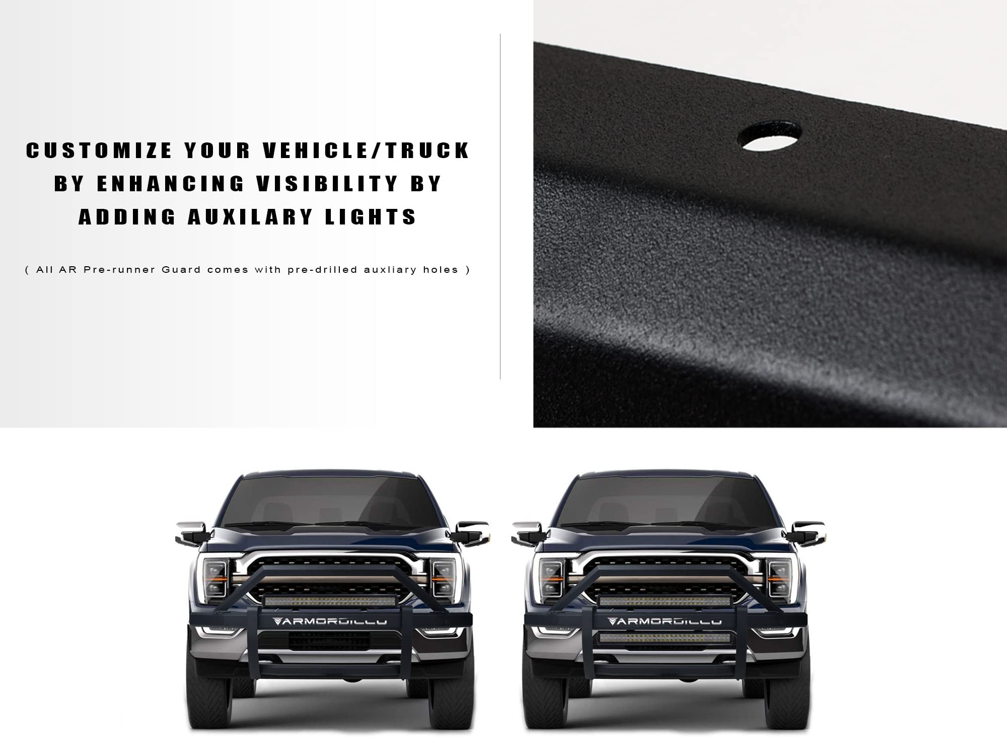 Armordillo 8702185 Ar2 Pre-Runner Style Modular Bumper Grille Guard - Matte Black Fits 2019-2024 Dodge Ram 1500