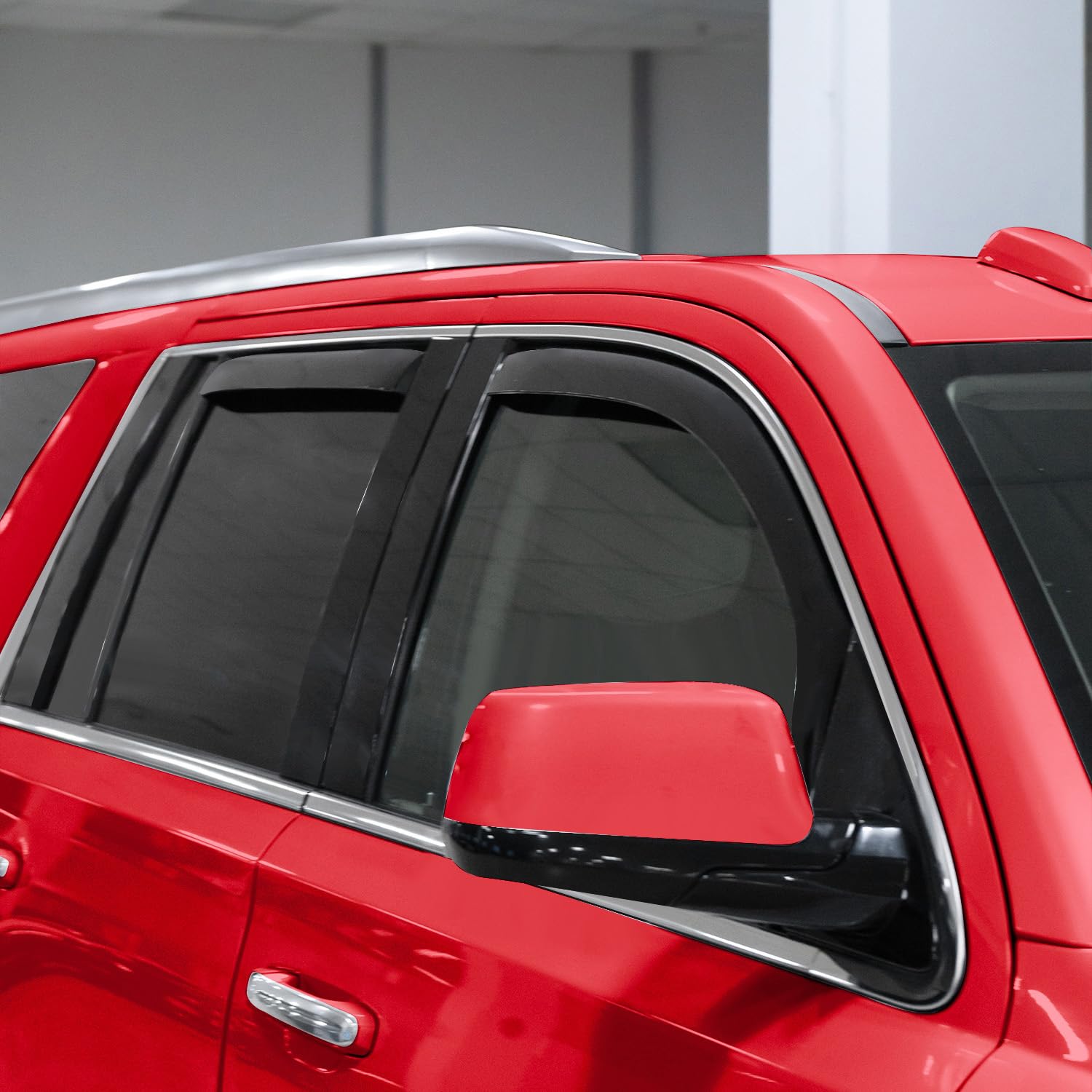 Voron Glass In-Channel Extra Durable Rain Guards For Chevrolet (Chevy) Suburban 2015-2020, Window Deflectors, Vent Window Visors