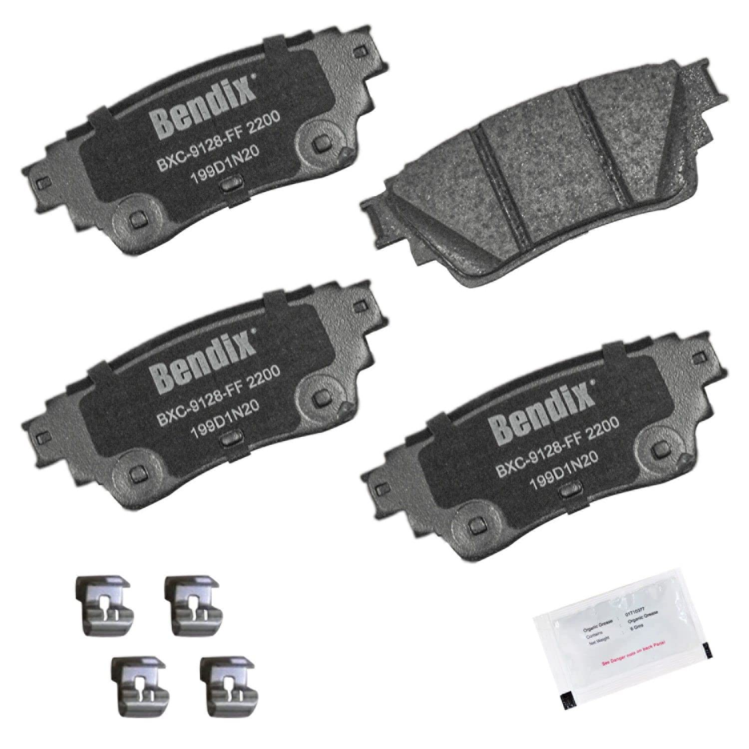 Bendix Priority1 Cfc2200 Ceramic Rear Brake Pads For Infiniti Qx60 2023-2022, Mitsubishi Outlander 2023-2022, Nissan Altima 2024