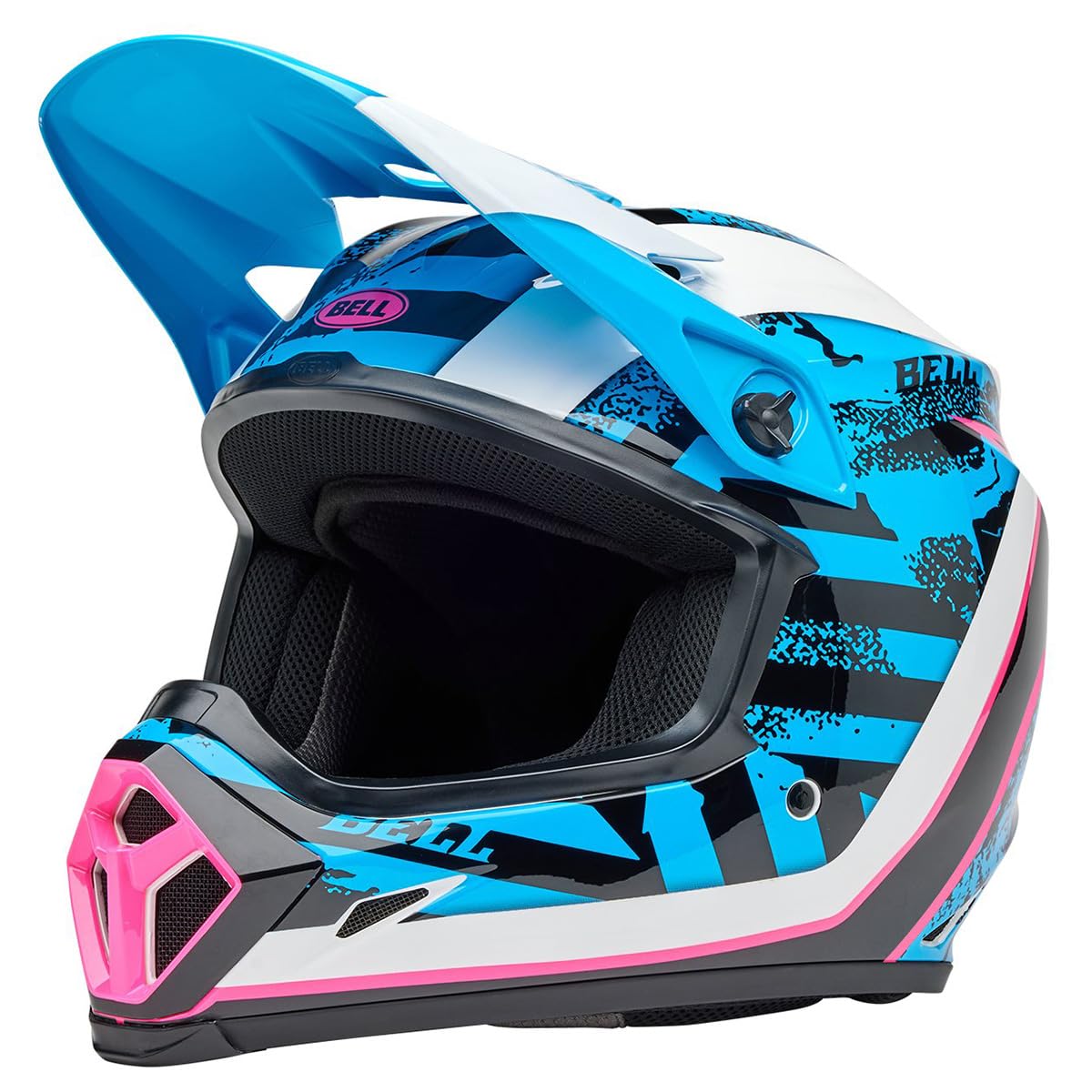 Bell Mx-9 Mips Dirt Helmet (Gloss Breakdance Blue/Pink - Large)