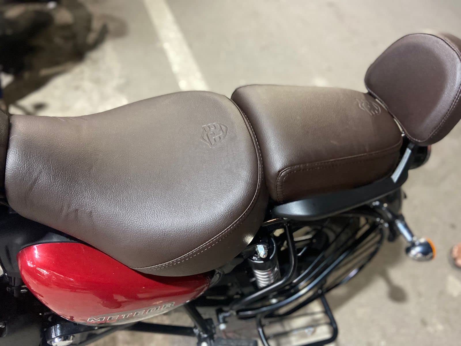 Sahara Seats RoyalEnfield Meteor 350 Fireball, Stellar, Supernova, Cushion Seat Cover (Brown)