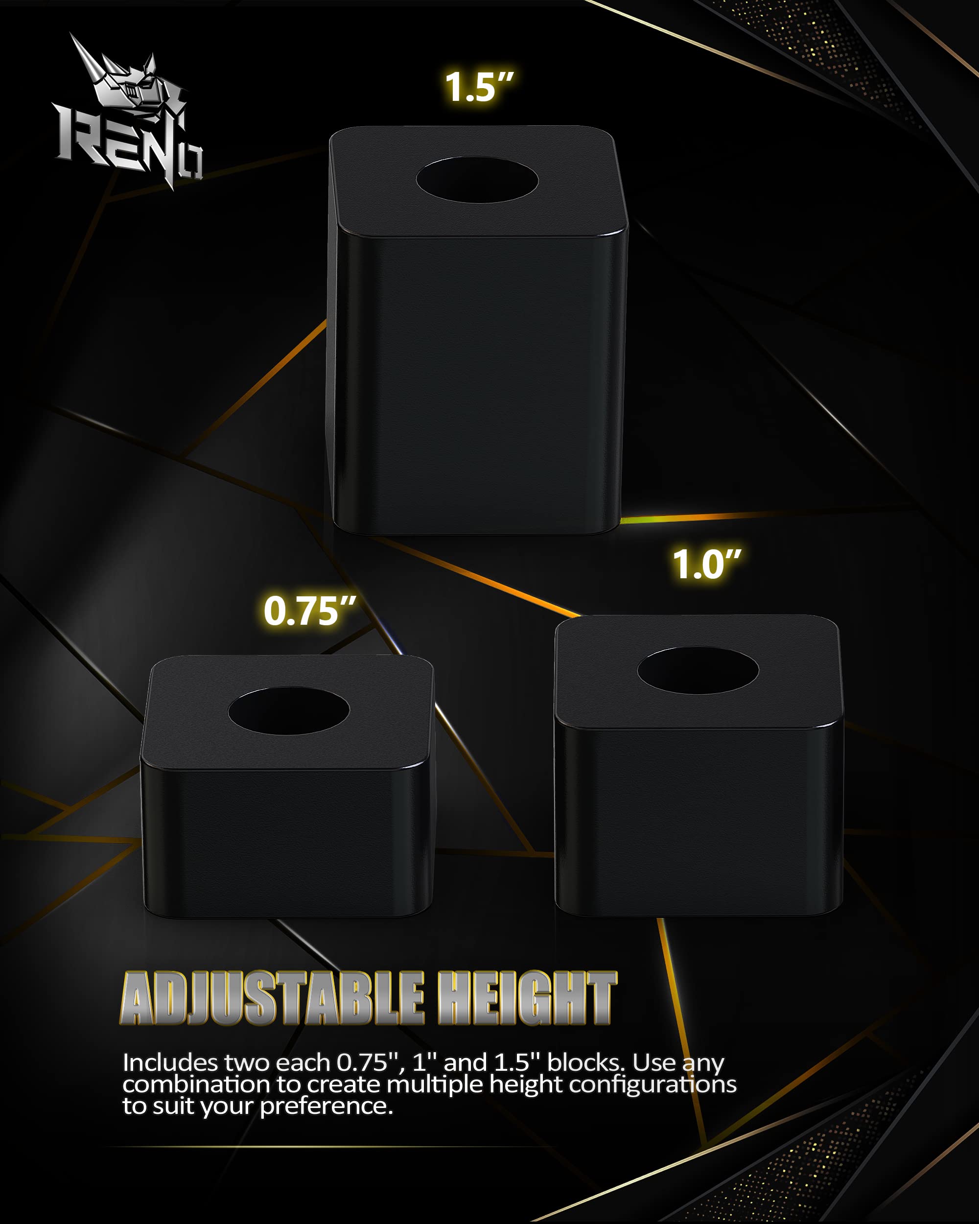 RENO Seat Recline Lift Kit for F150/F250/F350/F450, Alloy Steel, 3/4"-2.25" Lift, Compatible with 2015+ Super Duty Models