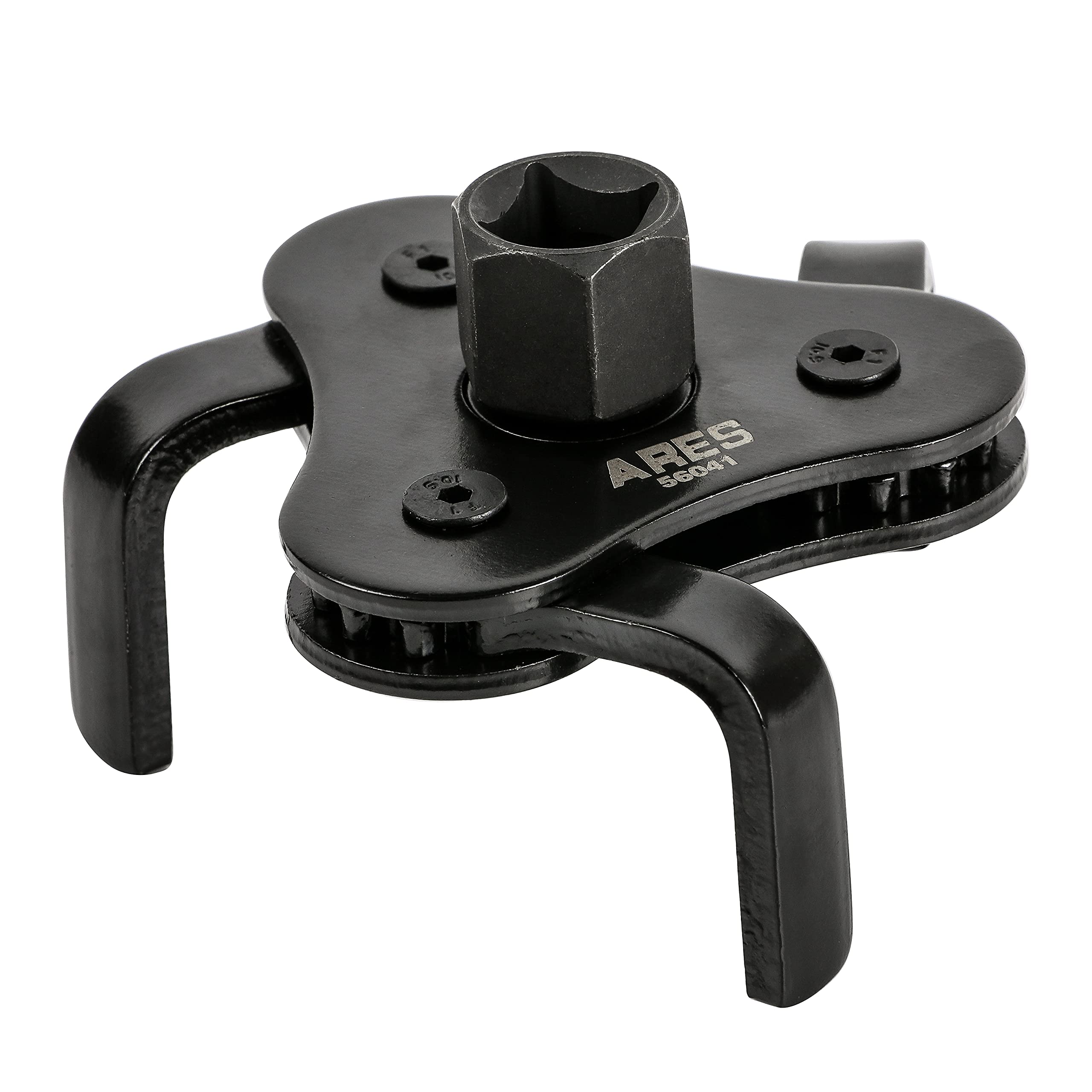 ARES 56041 - Adjustable 3-Jaw Oil Filter Wrench - 2 1/2-Inch to 4 Inch (63mm to 101mm) Capacity - Use with 3/8 or 1/2-Inch Drive