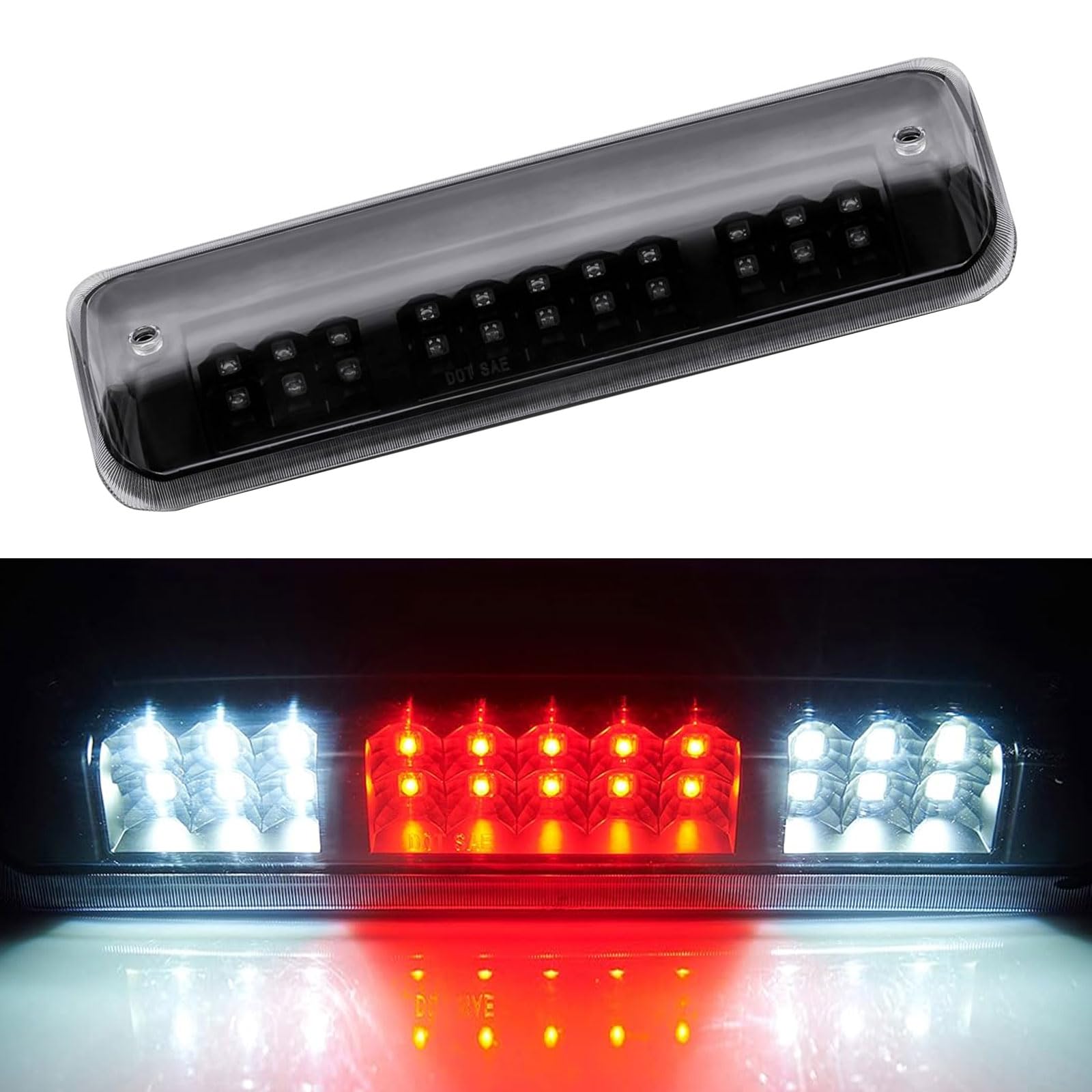 Cxdar Third 3Rd Brake Light Led For 2004 2005 2006 2007 2008 Ford F150, High Mount Rear Brake Lights Assembly For 04-08 F-150, W