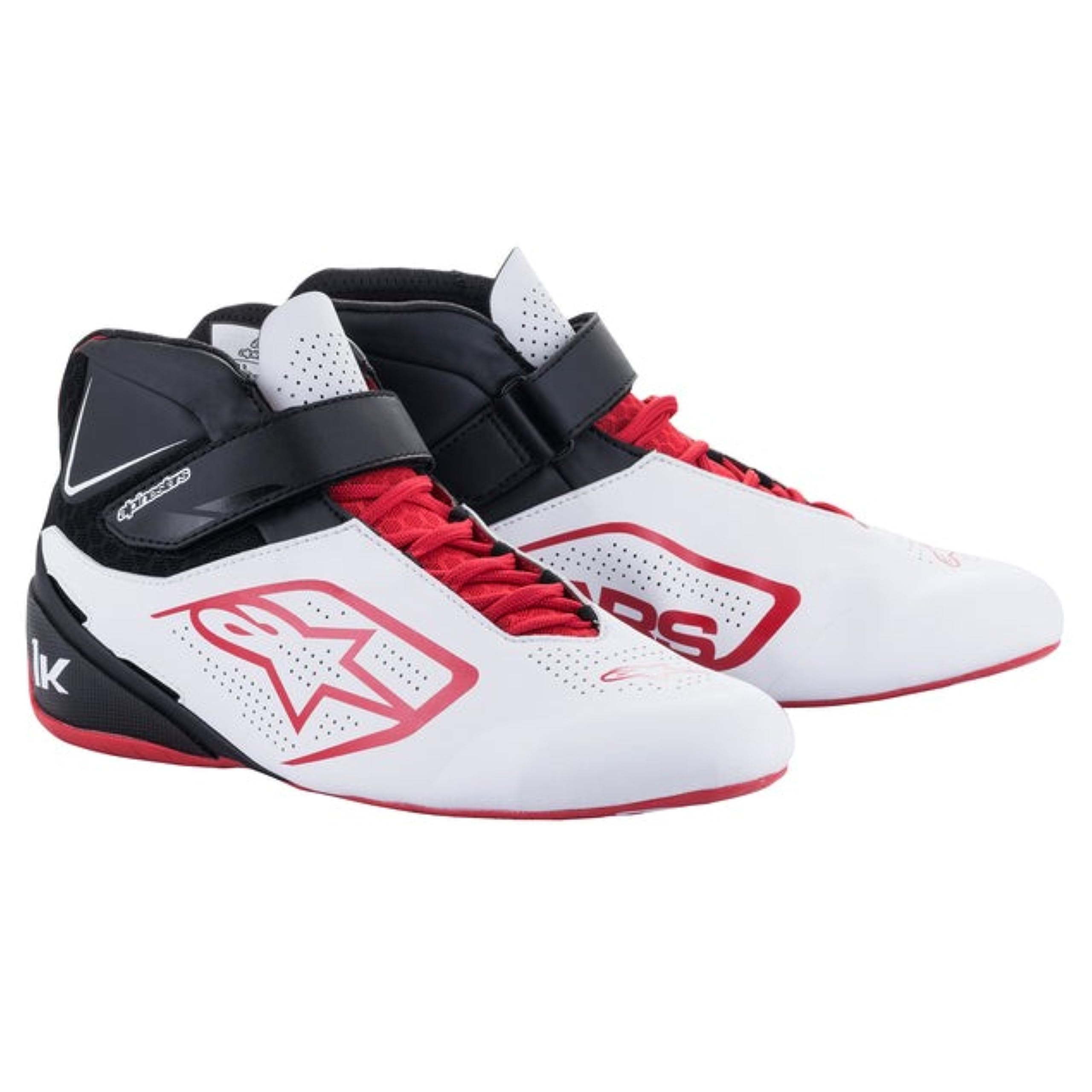 Alpinestars TECH-1 K V2 SHOES - WHITE/BLACK/RED - 5