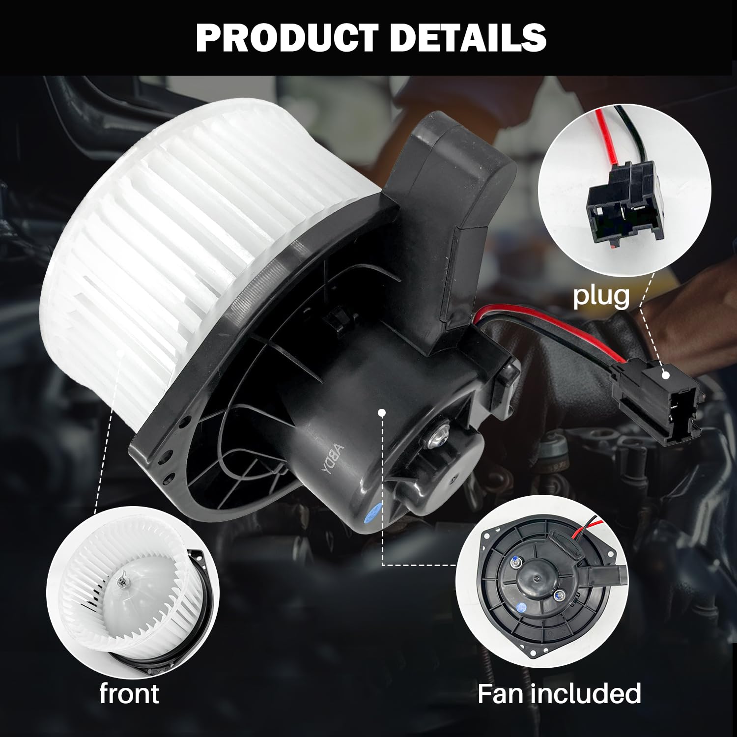 Aspligo 700187 Ac Heater Blower Motor Fan Assembly Fit For Chevy Colorado 2004-2012
