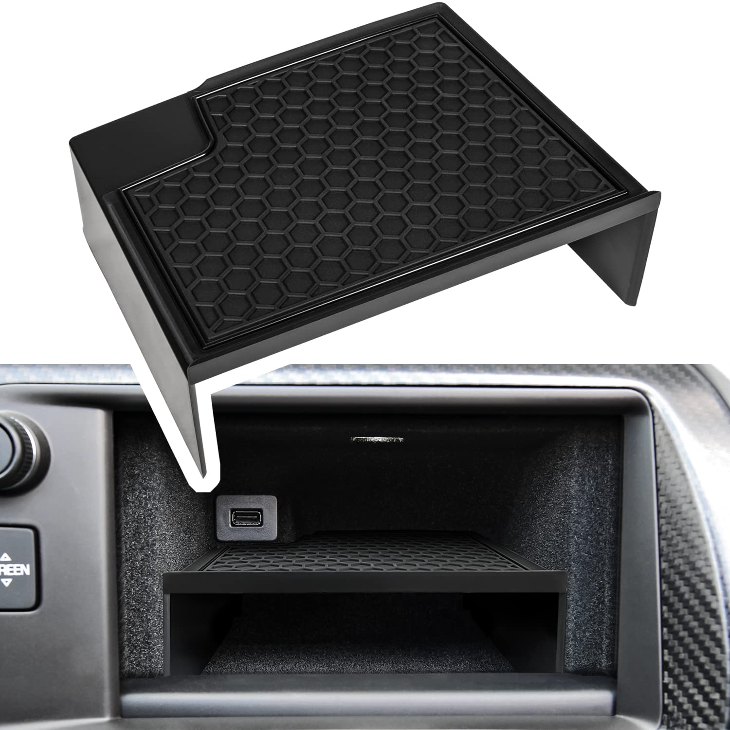 E-Cowlboy Dashboard Display Storage Bin Tray Holder For Chevrolet Corvette C7 Z06 Z51 Zr1 Stingray Grand Sport 2014 2015 2016 20