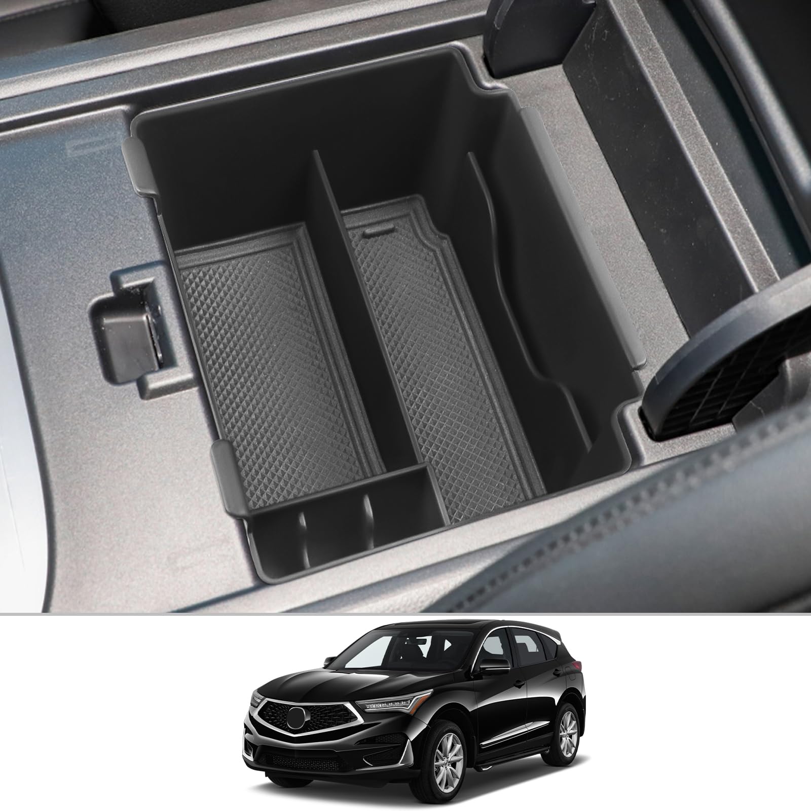 CDEFG Center Console Organizer Tray for 2019-2023 2024 Acura RDX Armrest Tray Storage Box Secondary Insert Coin Container 2024 A