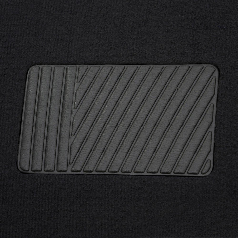 Premium 4Pc Set Of Carpet Car Floor Mats With Vinyl Safety Heel Pad For Car, Truck, Suv, Coupe Sedan, Black (Mt-100-Bk)