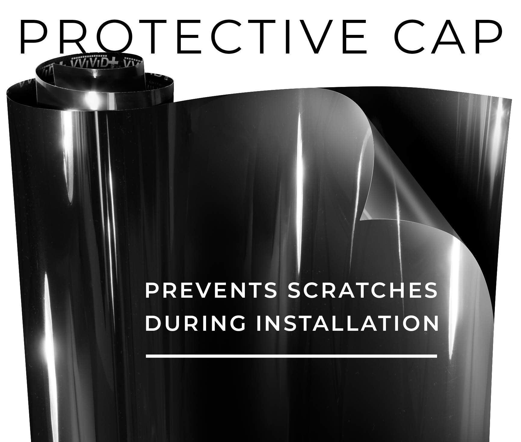 Vvivid+ Ultra Gloss Premium Vinyl Car Wrap Film (3Ft X 5Ft, Gloss Piano Black)