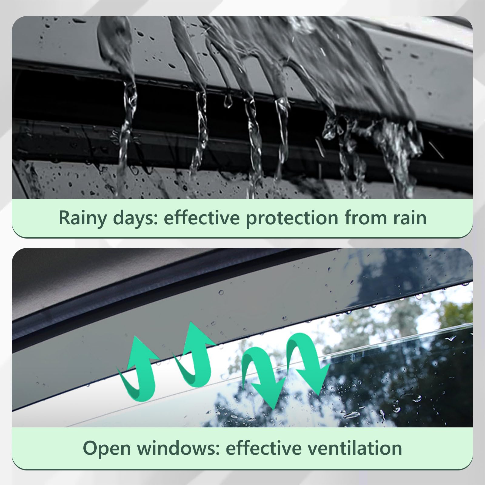 TECHPICCO Tape-On Rain Guards for Chevy Trax 2024 2025, Side Window Deflectors Visor Rain Guards Vent Guard Shade Deflectors Com