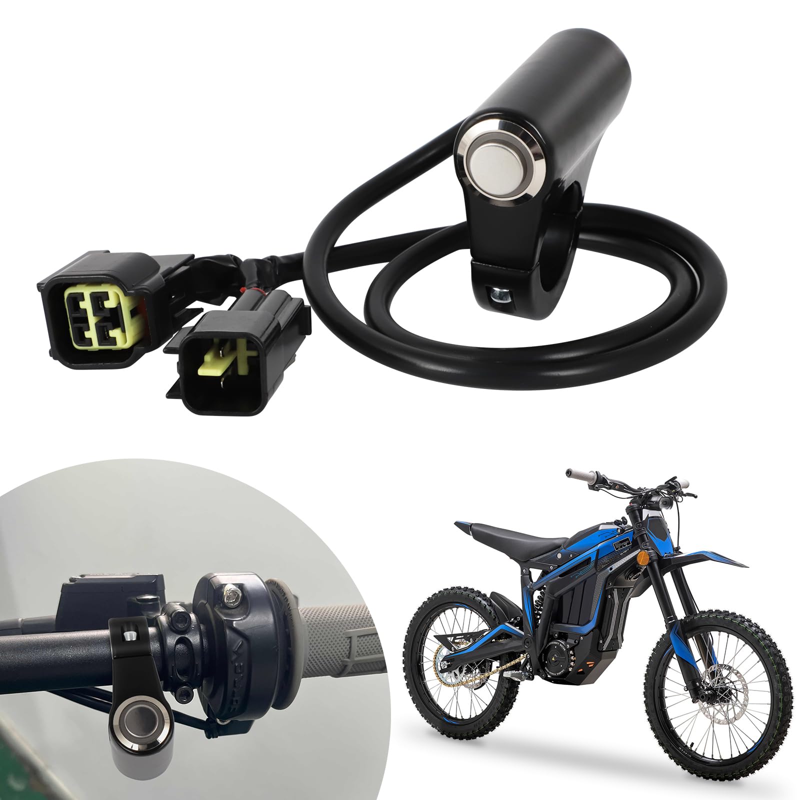Alpha Rider Headlight Kill Switch kits for Talaria Sting R MX4 Plug and Play Help Save Battery with Blue led Halo and Plugs Head