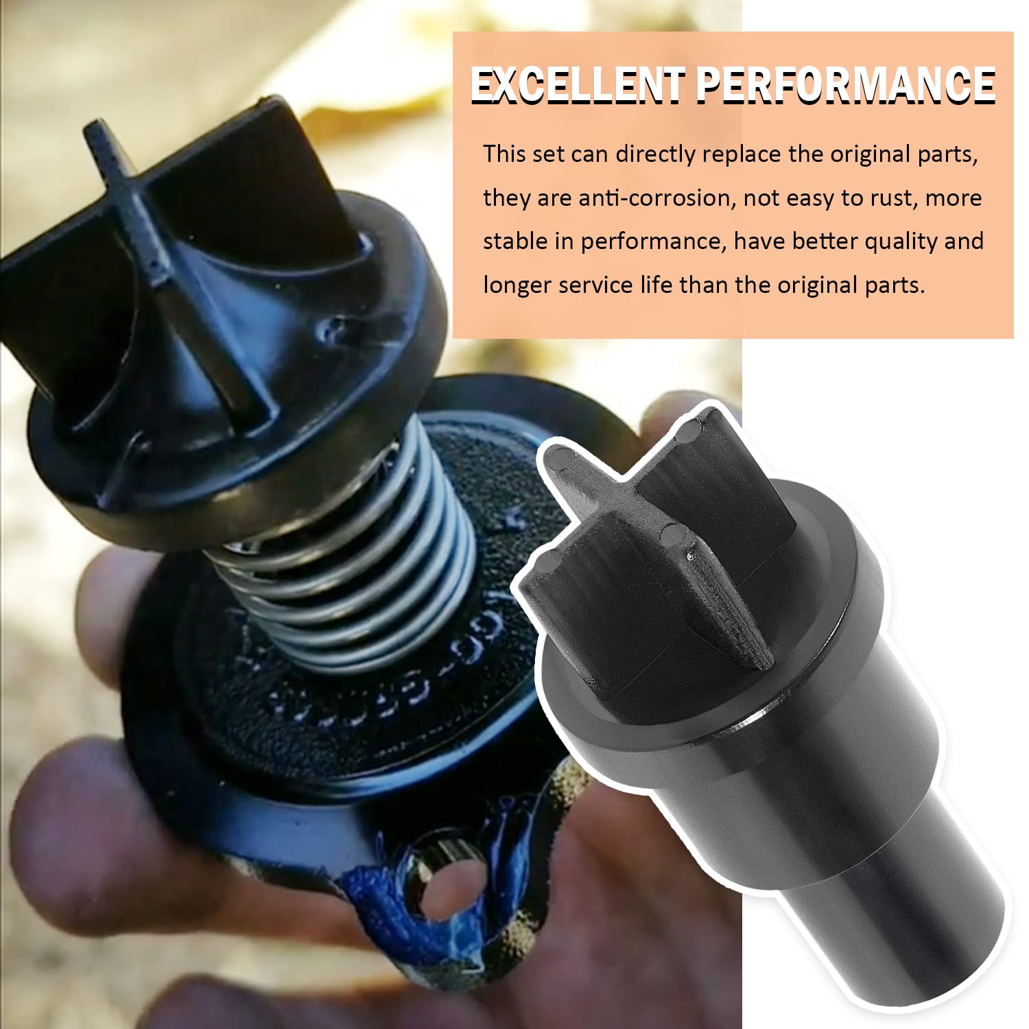 USSKYBOY Poppet Valve Kit for Mercury 135-200hp V6, Replacement for Mariner XR4 XR6, Plastic, Compatible with 803062T1