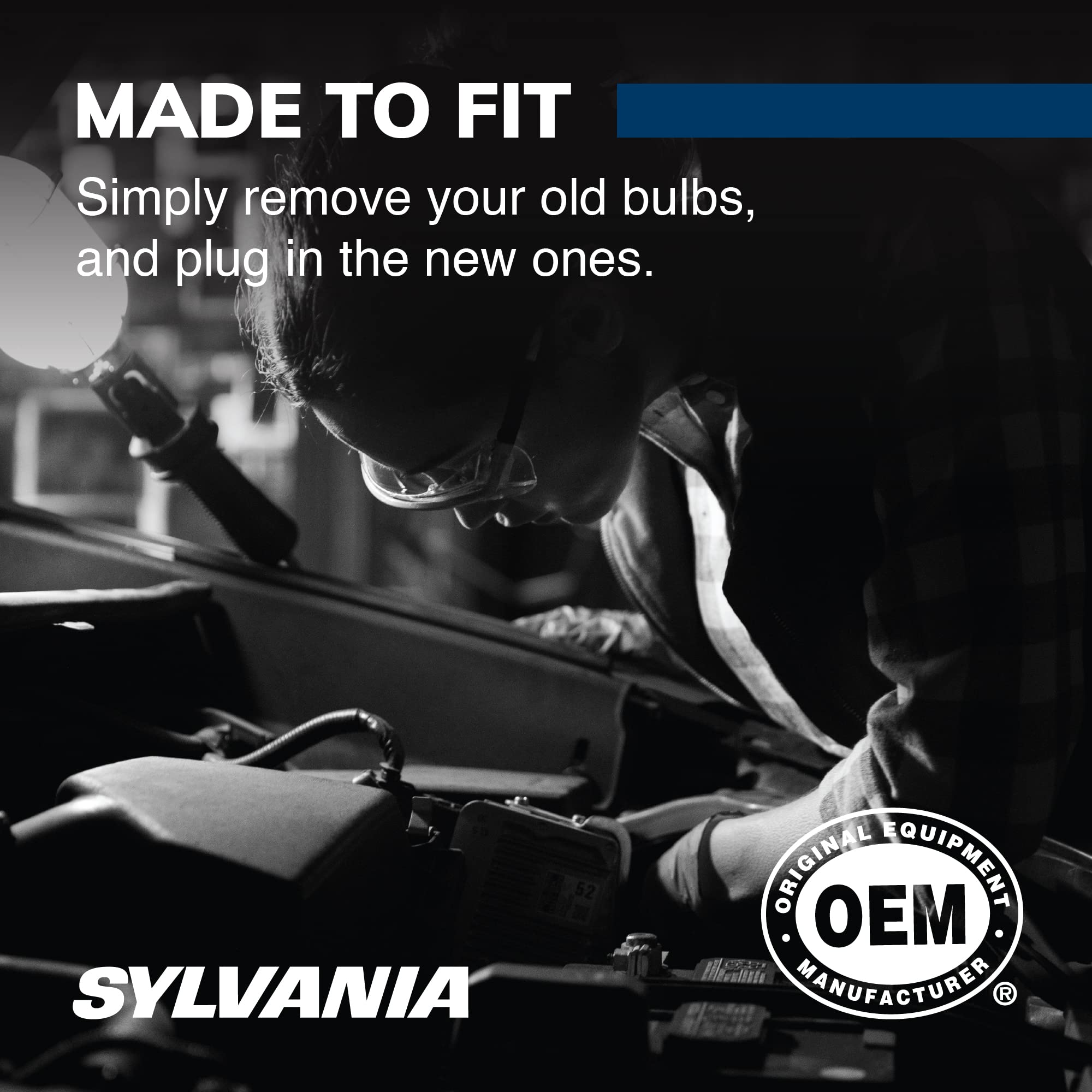 SYLVANIA - 7443 SilverStar Mini Bulb - Brighter and Whiter Light, Ideal for Daytime Running Lights (DRL) and Back-Up/Reverse Lig