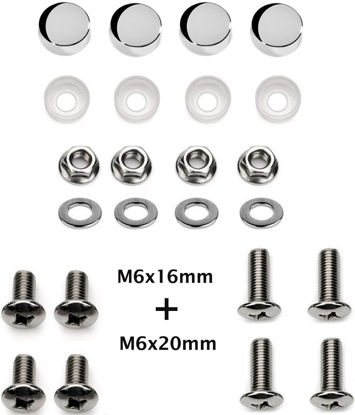 LFPartS Stainless Steel Motorcycle License Plate Frame & Backing Plate Set, Model US-ALBL2451SS, Durable & Stylish Automotive Accessory