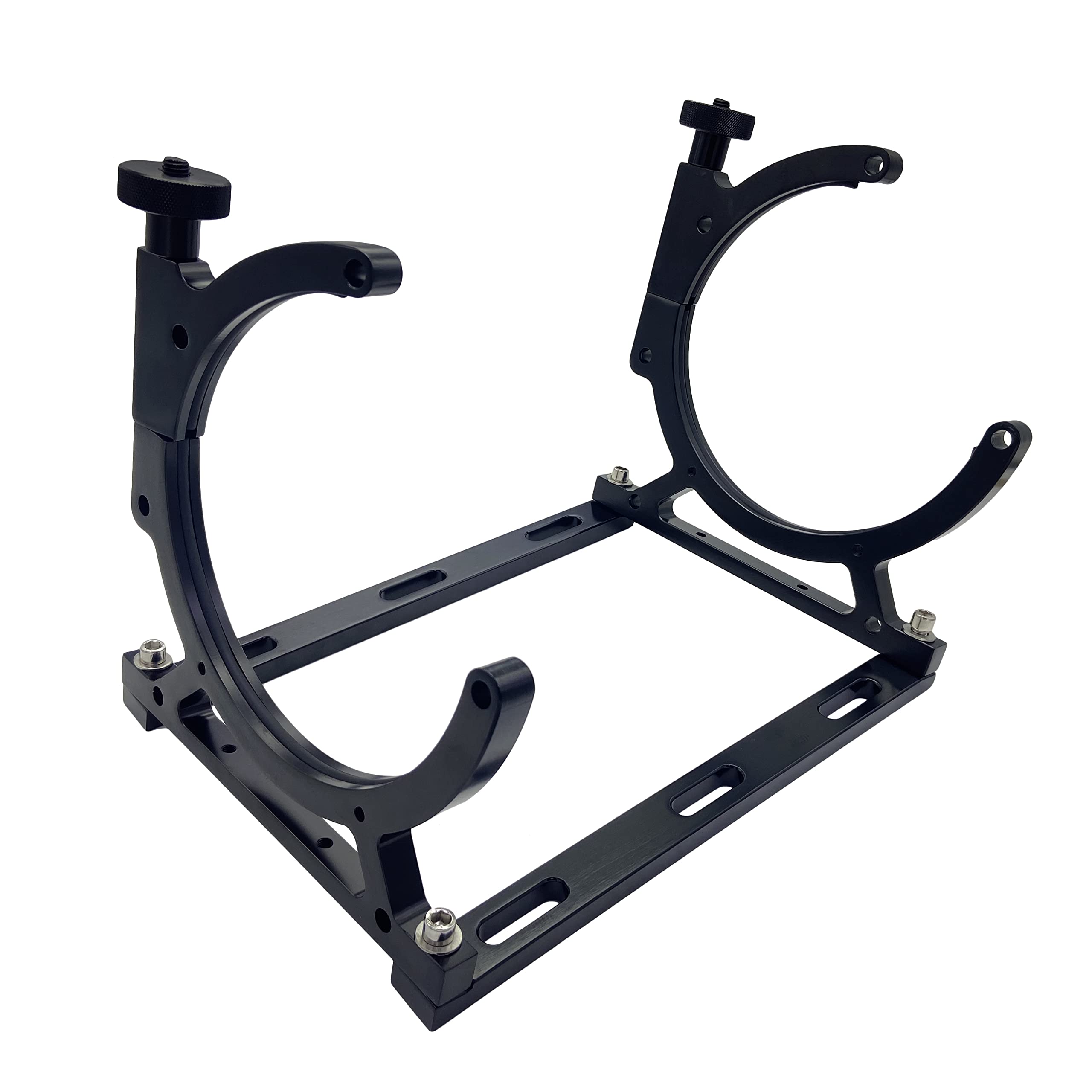 Billet Aluminum Single Bottle Mount Bracket, Black, Heavy-Duty Holder