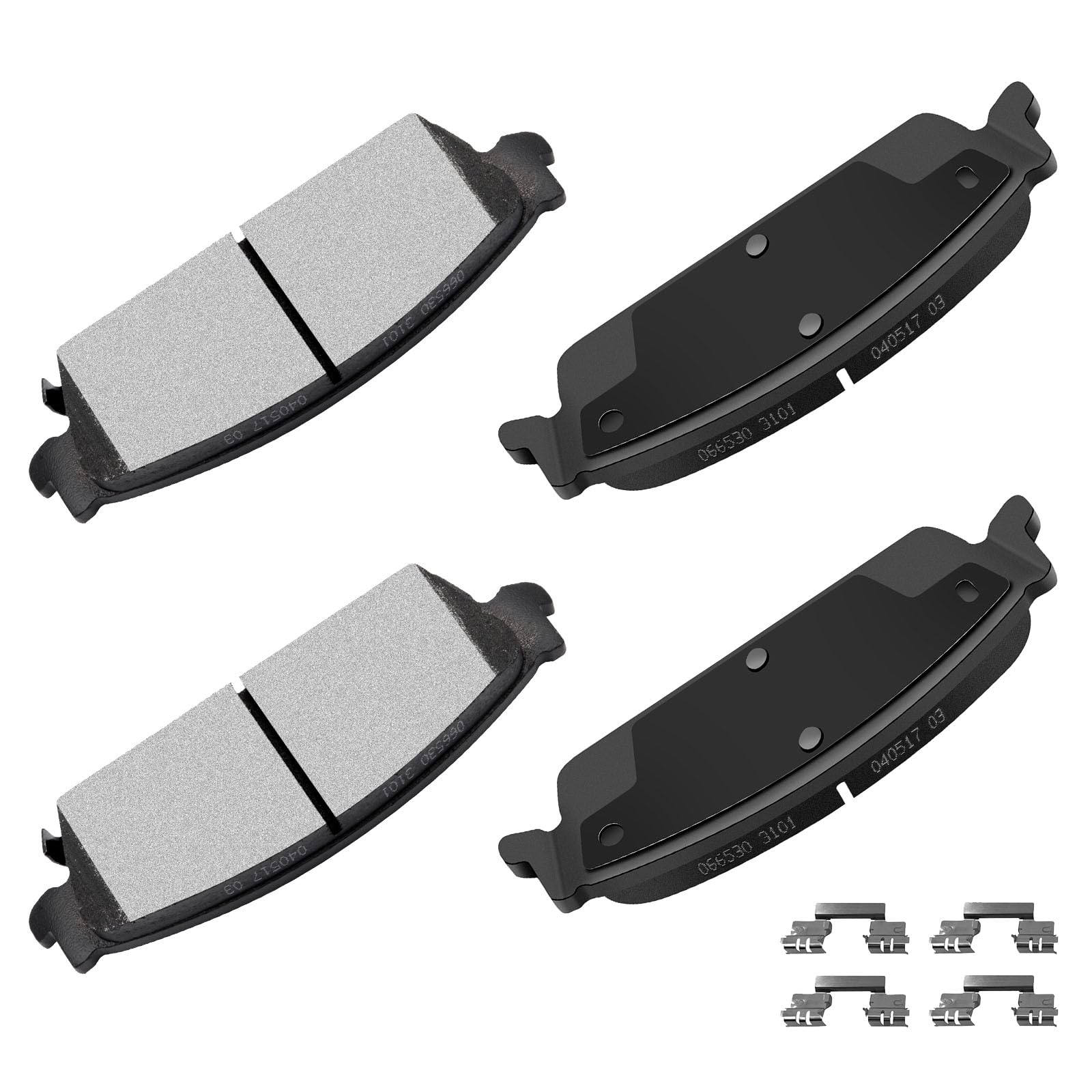 Cciyu D1194 4Pcs Rear Ceramic Brake Pads Kits For Cadillac, Chevrolet & Gmc (2007-2014)