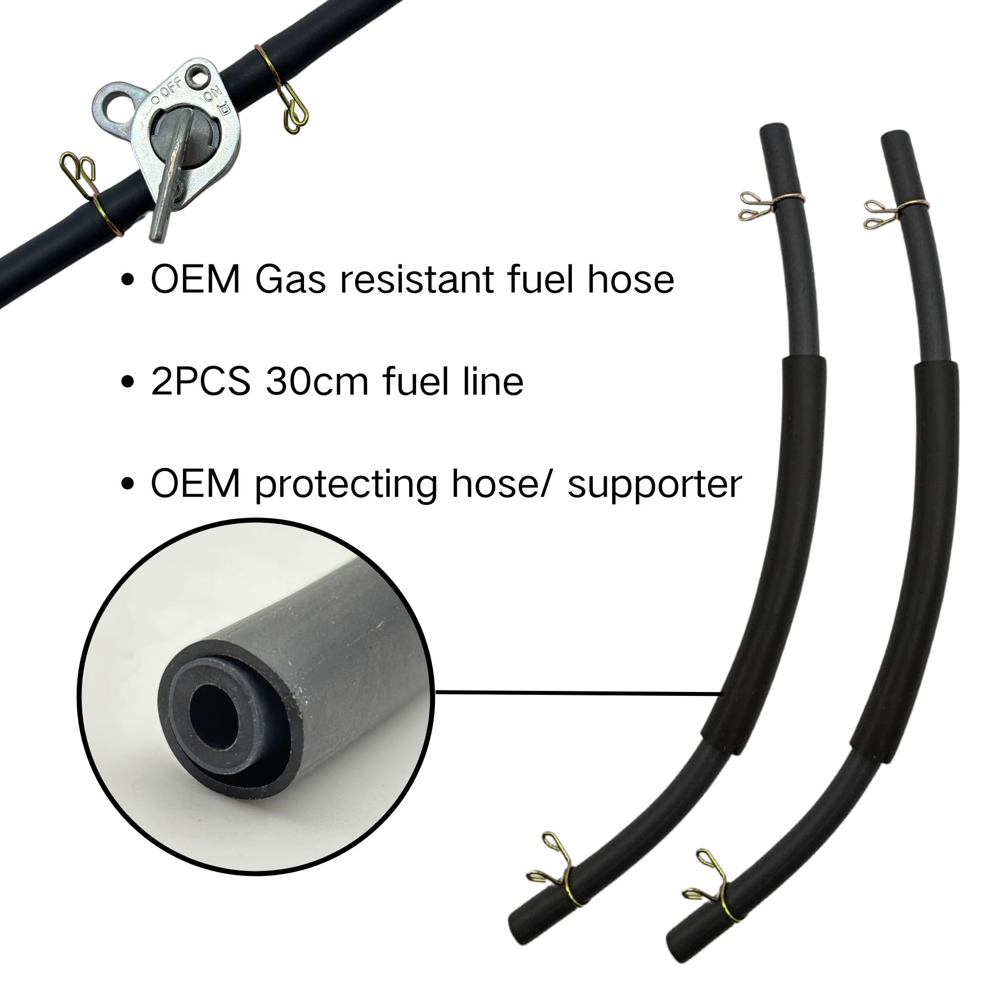 Ygq Inline Gas Fuel Petcock Shut Off Valve 4.8Mm 3/16 For Baja Nini Atv Dirt Super Pocket Mini Bike Go Kart Motorcycle Tao Tao 5