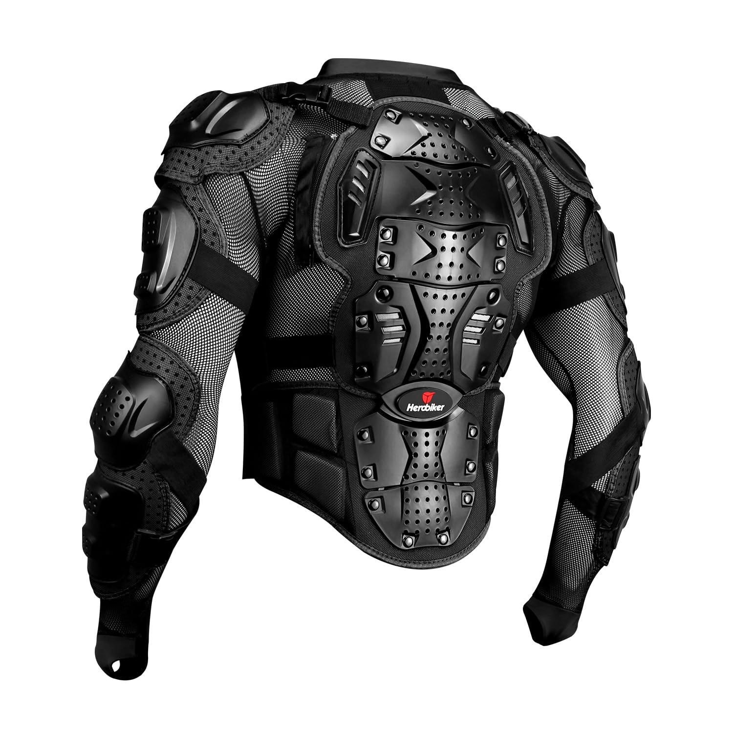 HEROBIKER Motorcycle Full Body Armor Jacket spine chest protection gear Motocross Motos Protector Motorcycle Jacket Armour (Larg
