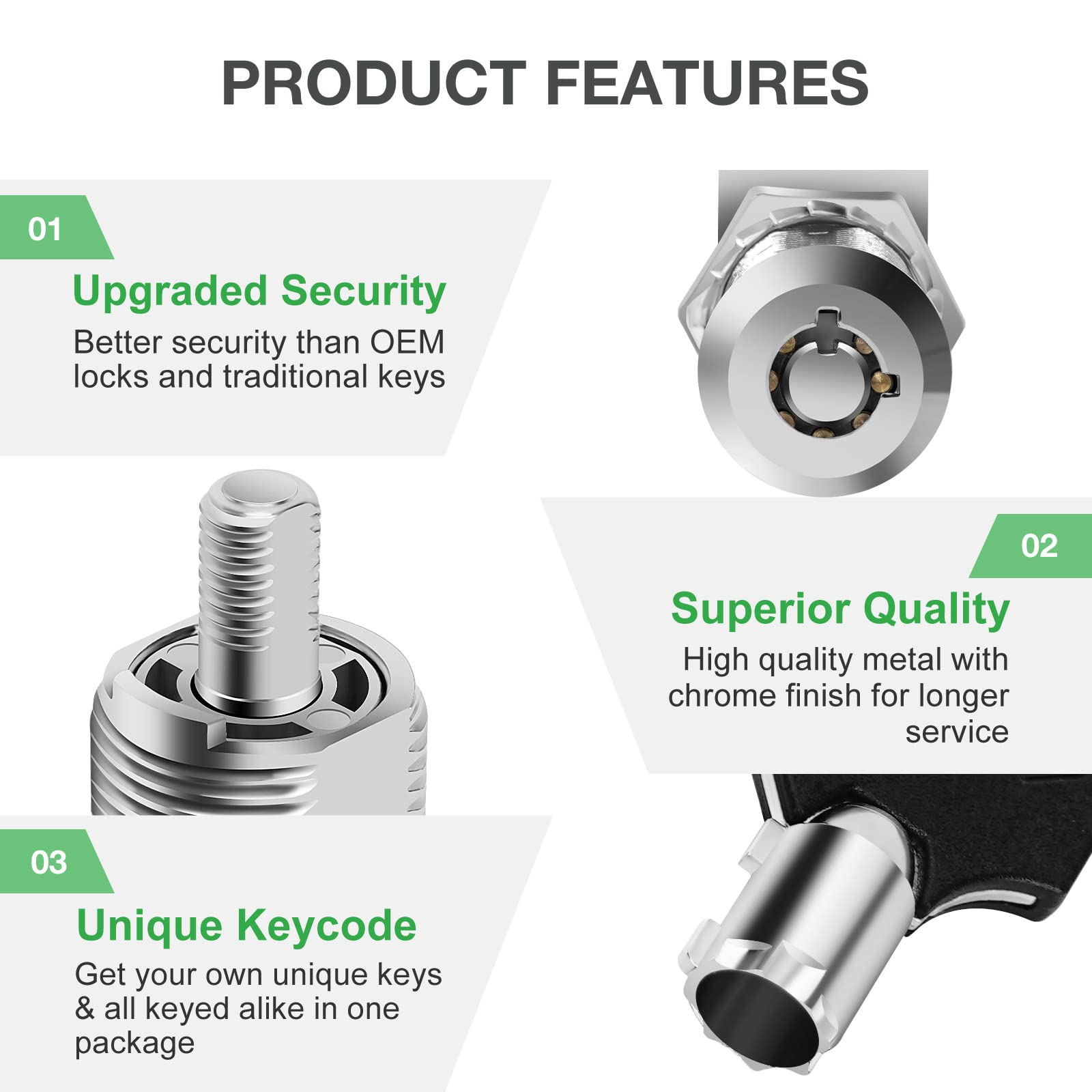 Cylinnda 2 Pack Rv Cabinet Locks Keyed Alike - 7/8' Storage Rv Locks With Keys For Storage Door & Tool Box Protection