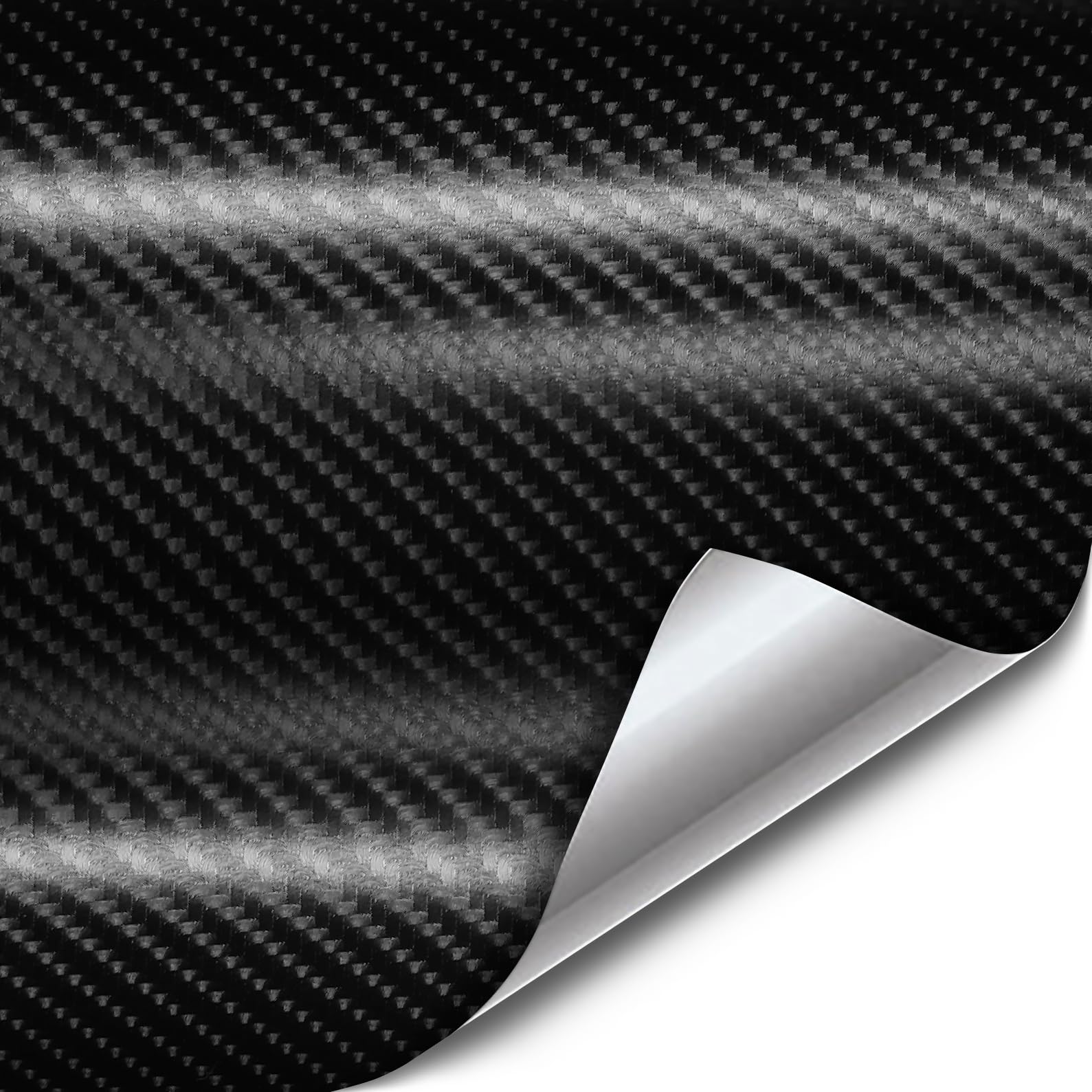 Vvivid Black True R Carbon Fiber Vinyl Wrap Roll With Air Release Technology (4 Foot By 5 Foot)
