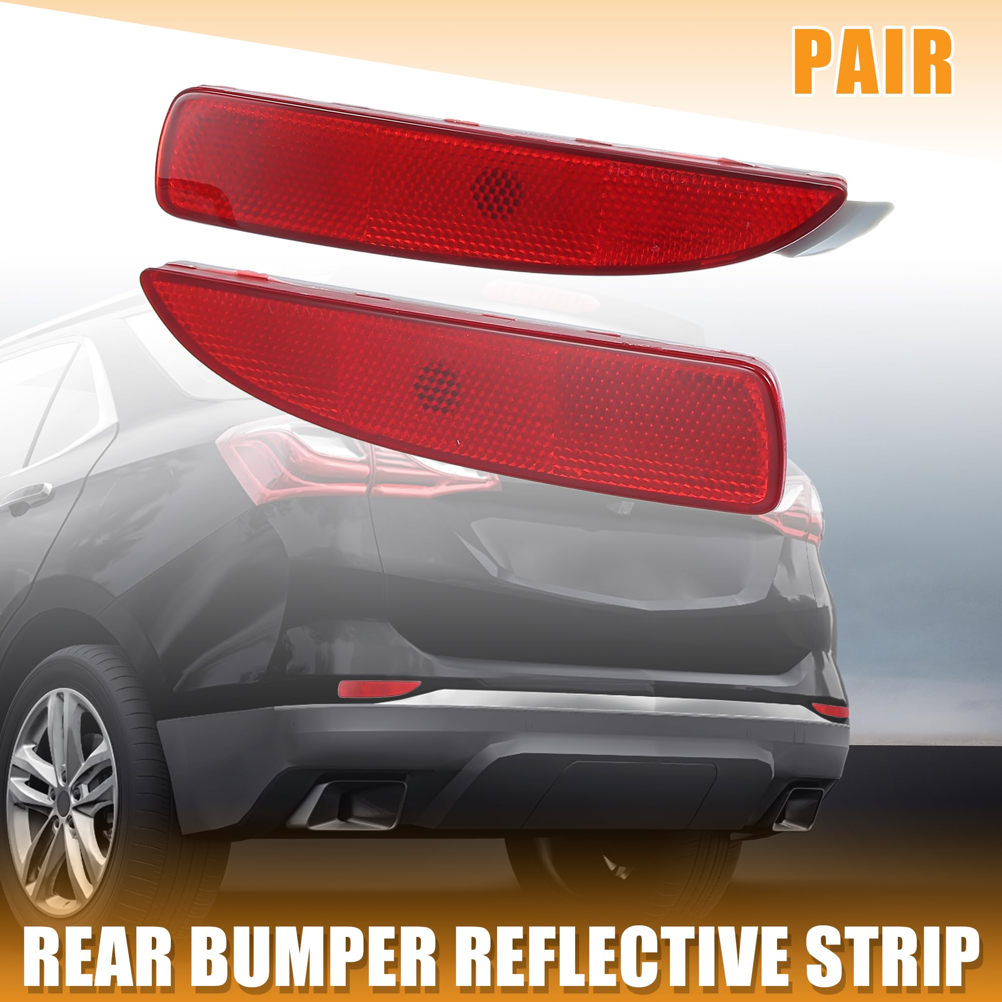 X Autohaux 1 Pair Rear Bumper Reflector Side Marker For Toyota Yaris 2017-2020 Bumper Reflector Strip No.52164-Wb002/52163-Wb002