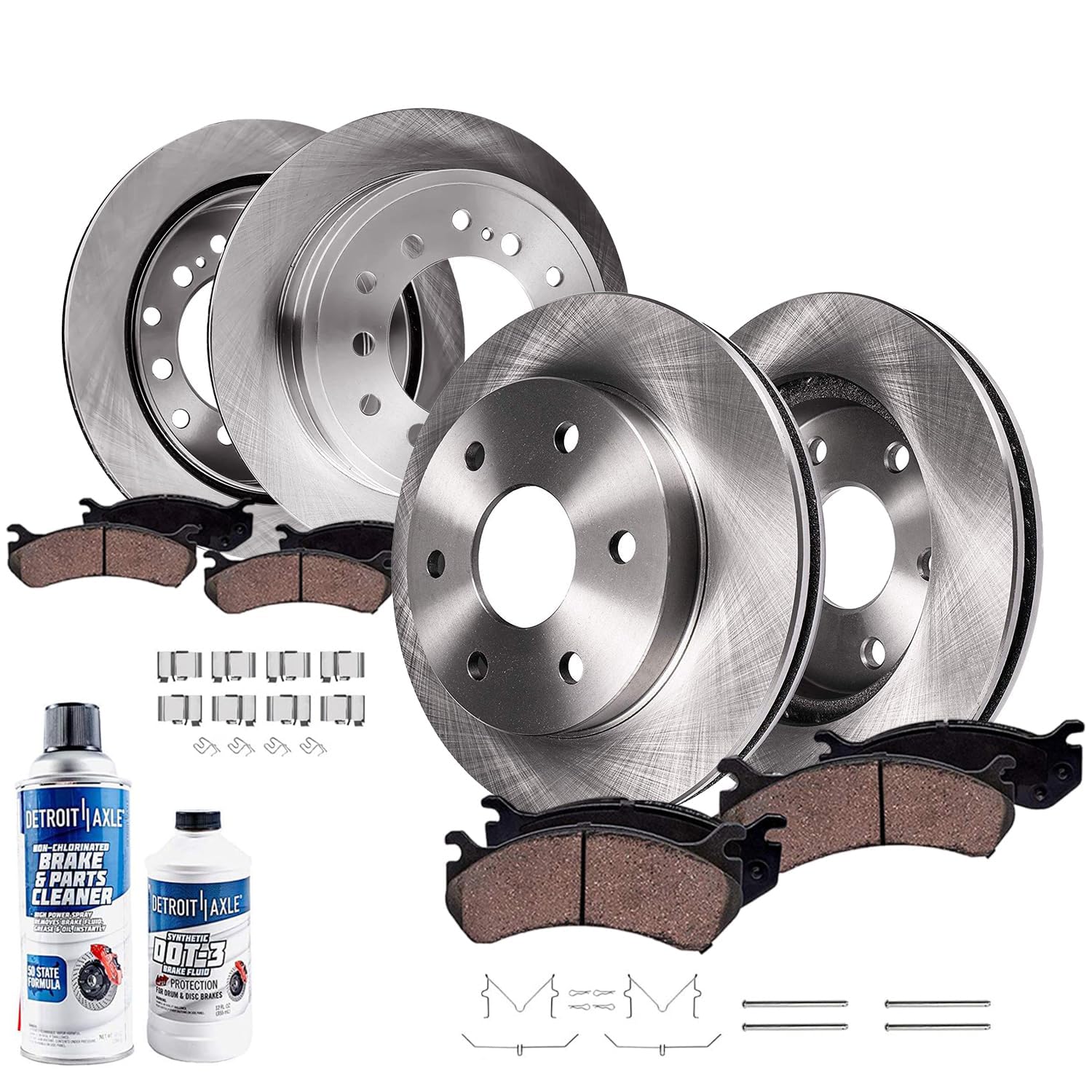 Detroit Axle - Brake Kit for 2003-2009 Toyota 4Runner, 2007-2009 FJ Cruiser Brake Rotors and Ceramic Brakes Pads Replacement: 12