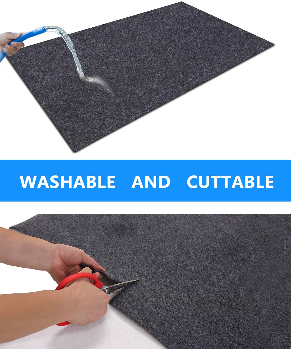 Meitola Cleanable Floor Oil Spill Mat, Oil Absorbing Pad Durable Protective Surface Can Be Used For Car Oil Change (38In36In)