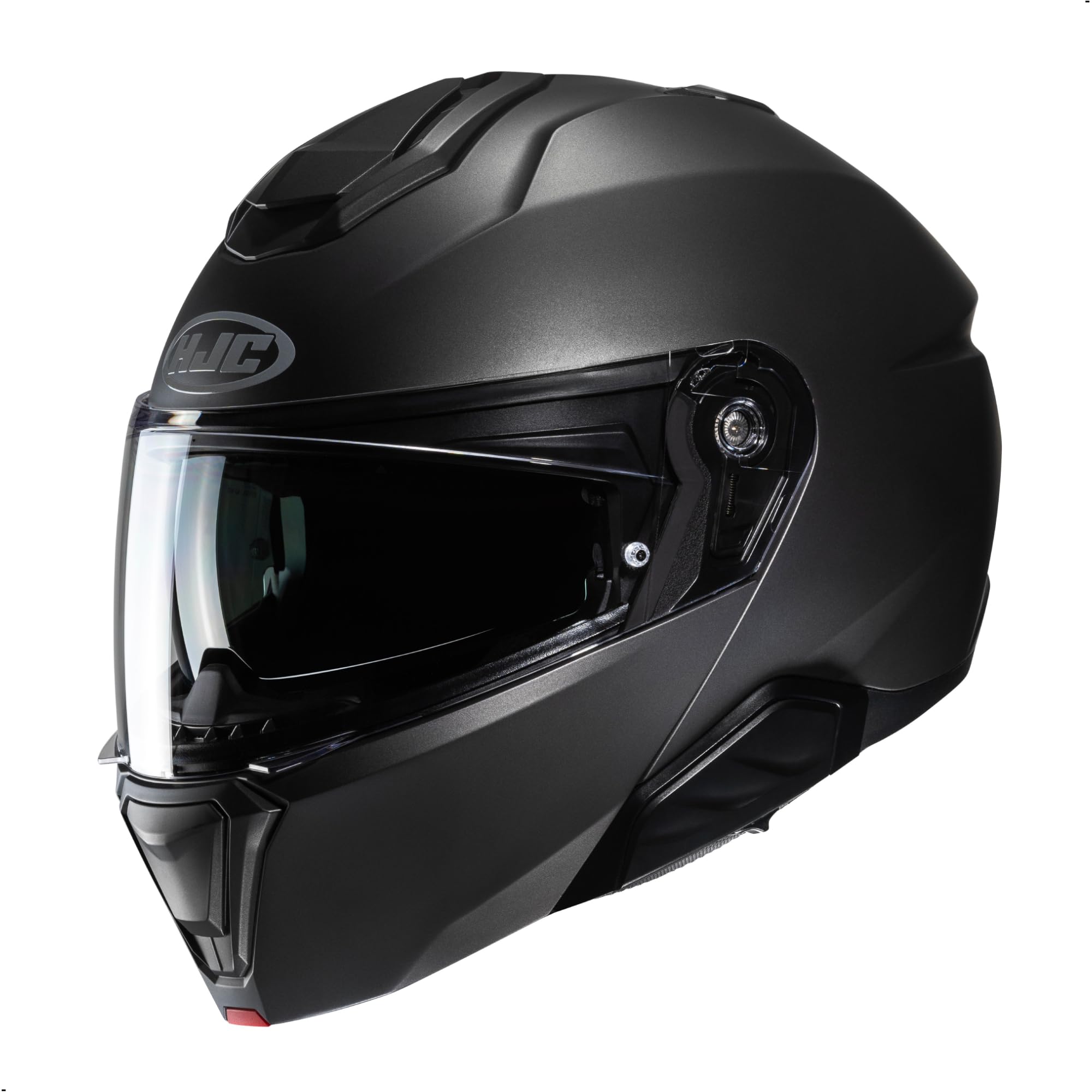 HJC i91 Solid Modular Motorcycle Helmet with HJ-33 Pinlock Shield, DOT Approved (Semi Flat Titanium, XX-Large)