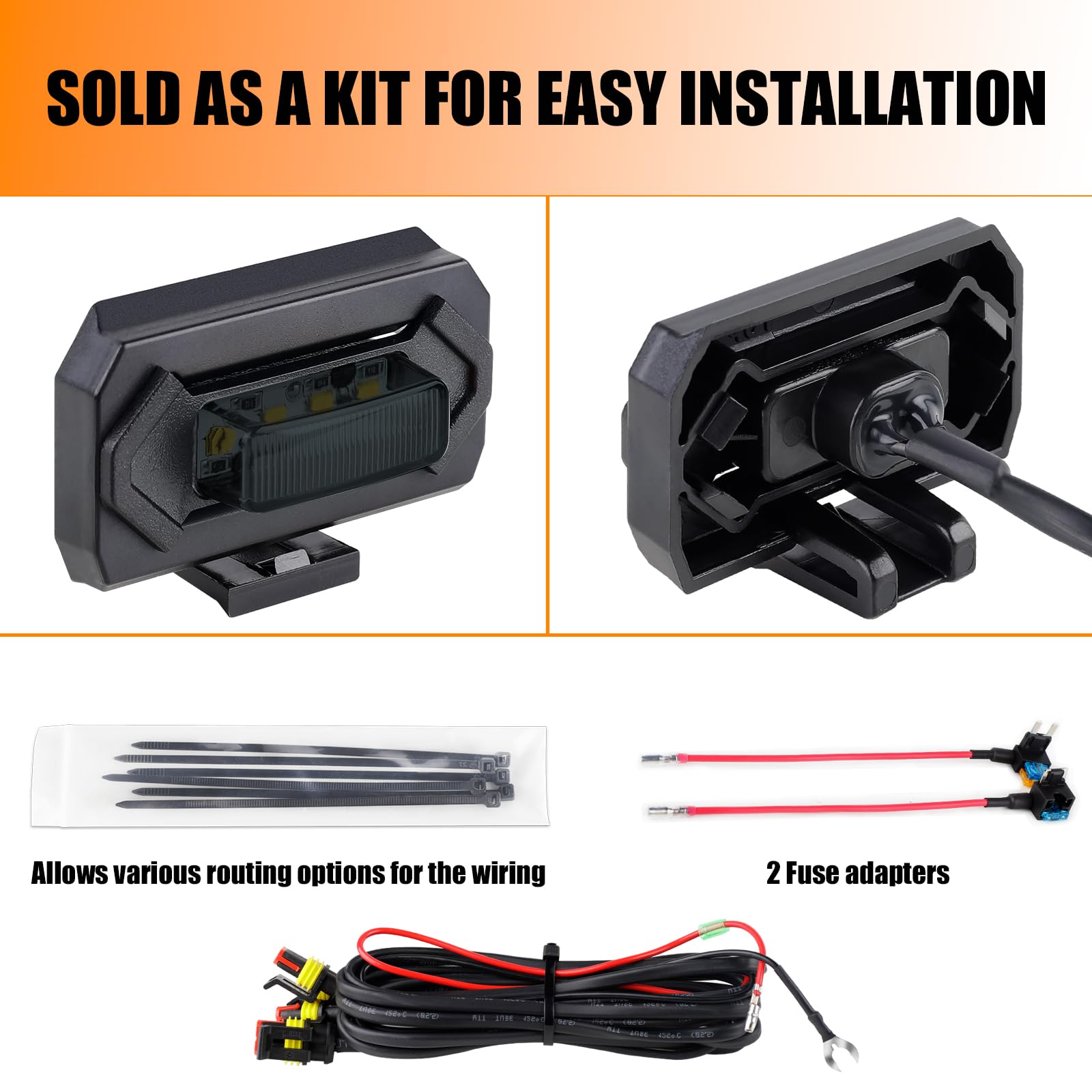 SEVEN SPARTA LED Grill Lights for Toyota Tacoma 2020-2023, Multi-Color, Model SZ10840, 4 PCS, Plastic, OEM Replacement