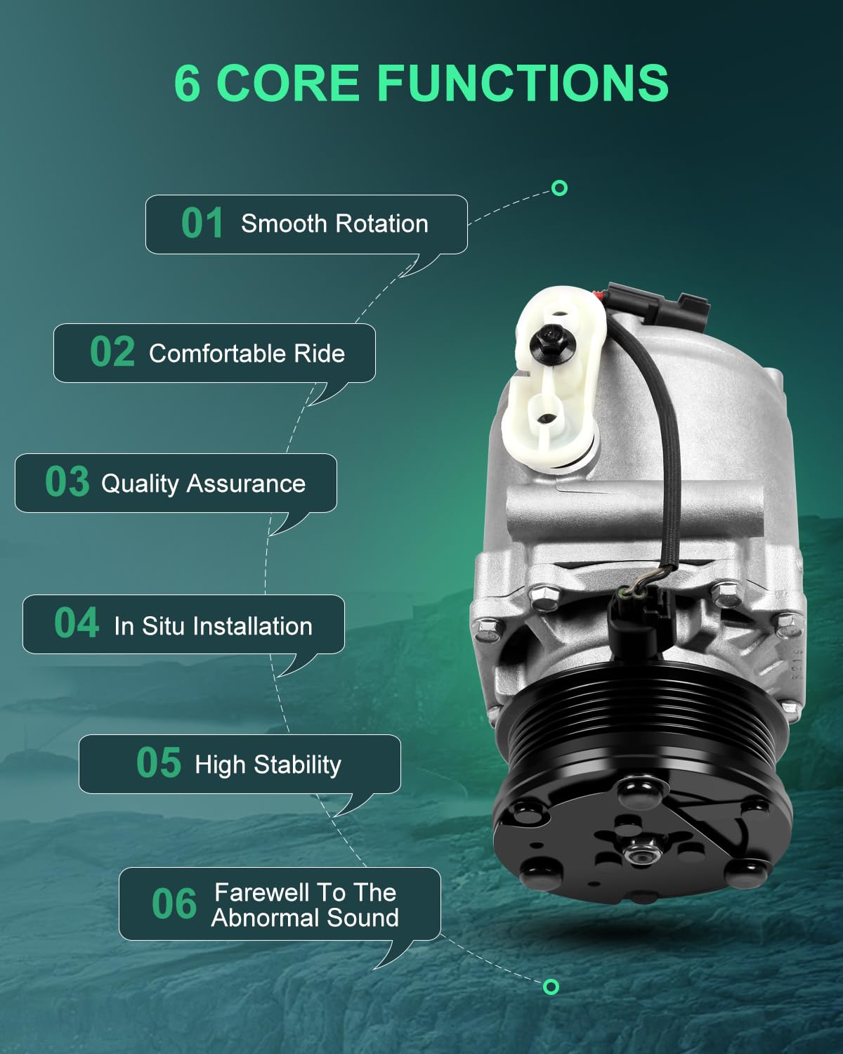 SCITOO AC Compressor for A-udi A6 2.4L 2.8L 3.0L 3.2L for A-udi A6 Quattro 3.0L 3.2L for A7 Quattro 3.0L for Q5 for S4 for S5 3.