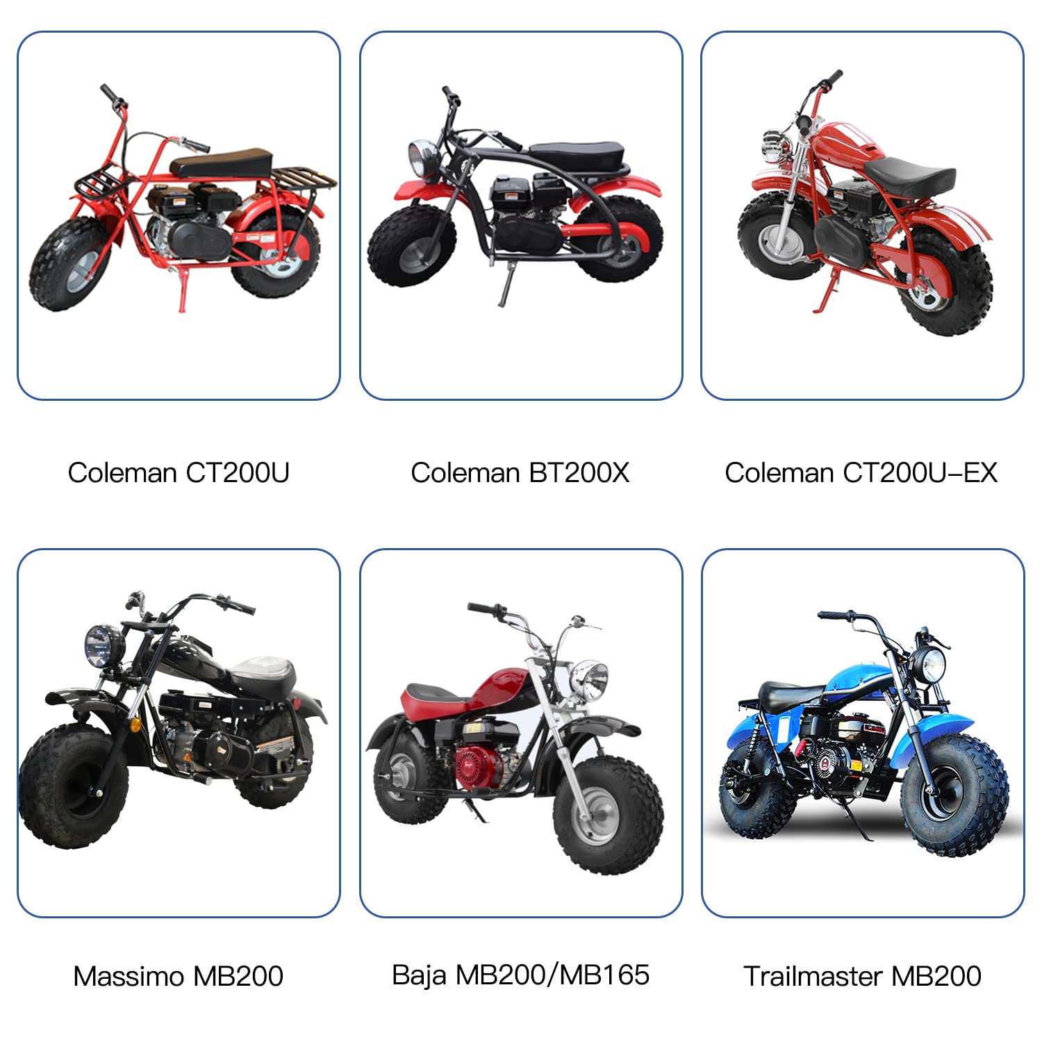 Yoxufa 420 Chain Replacement For Coleman Mini Bike Ct200U Bt200X Ct200U-Ex Baja Warrior Mb165 Mb200 Predator 212Cc 196Cc 200Cc 6