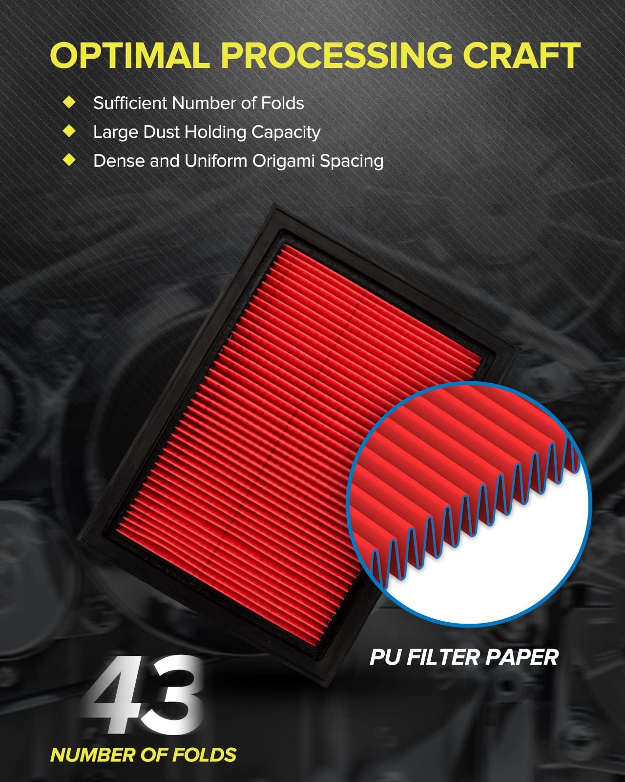 Philtop Engine Air Filter Ca6900 Replacement For Nissan Sentra, Rogue Select, Sentra, Juke, Rogue, 300Zx, Infiniti Q50, Qx70, Fx
