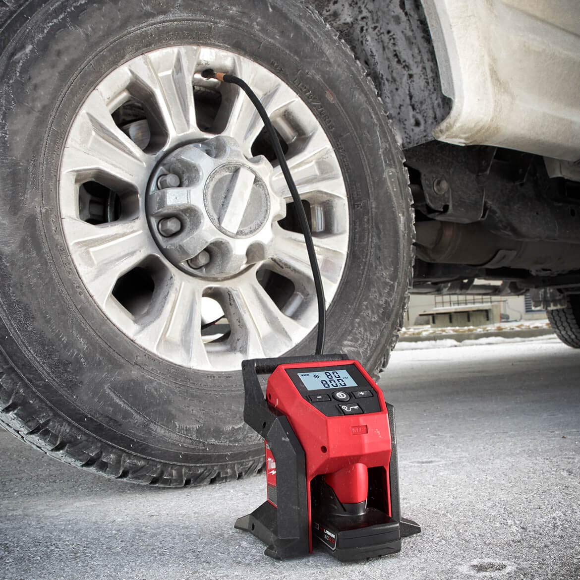 Milwaukee M12 Compact Inflator Kit - Red, Model 2475-21XC, Durable Material