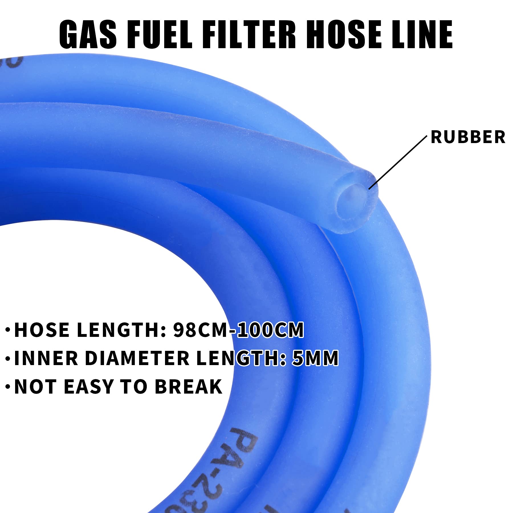 ORAEVY Gas Fuel Filter Hose Tube Line +Vacuum Fuel Pump Petcock for GY6 50cc 150cc 139QMB 157QMJ Roketa SUNL Taotao Chinese Scoo